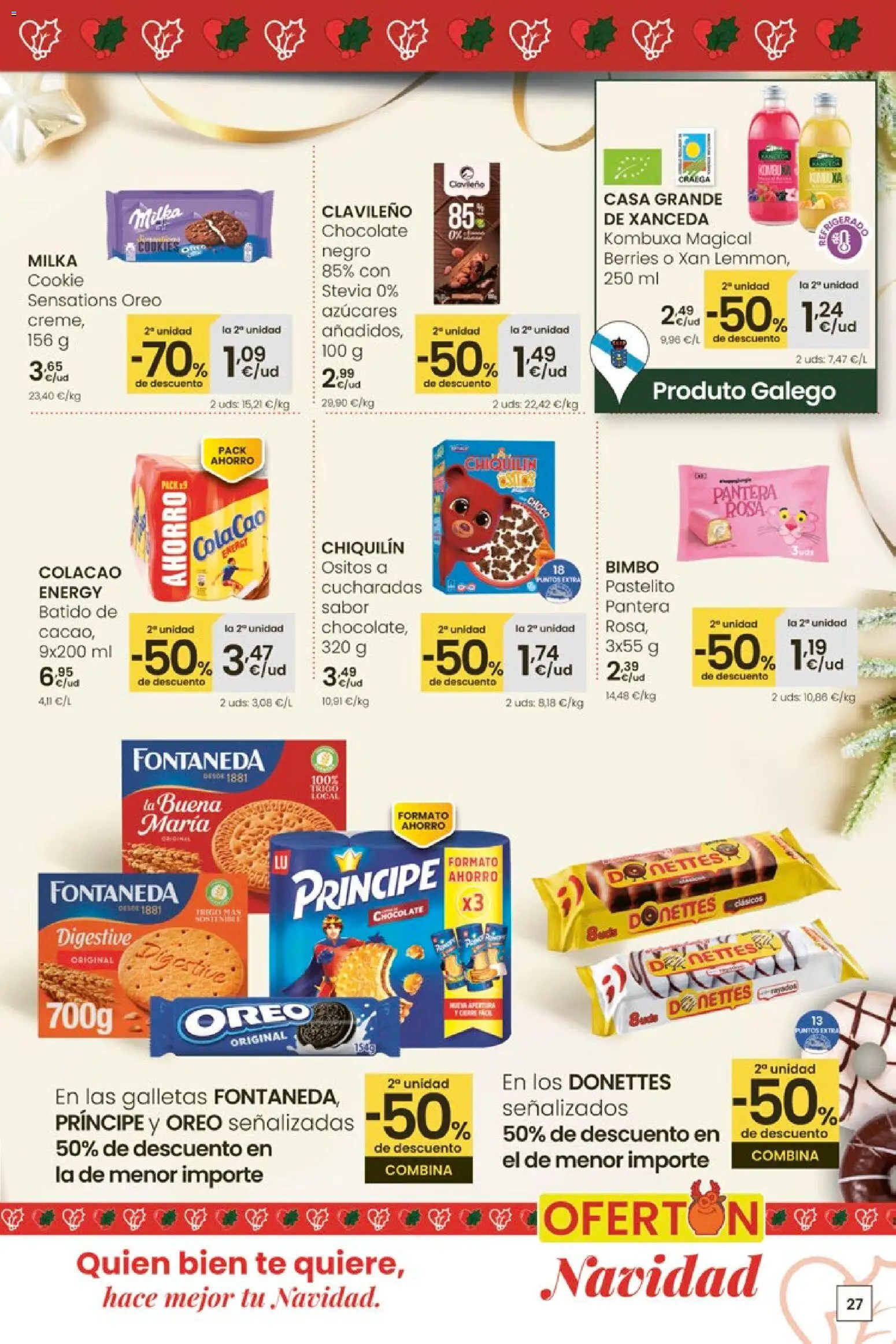 Eroski - Nadal │ válido desde el 18.12.2025 | Página: 27 | Productos: Chocolate, Té, Galletas