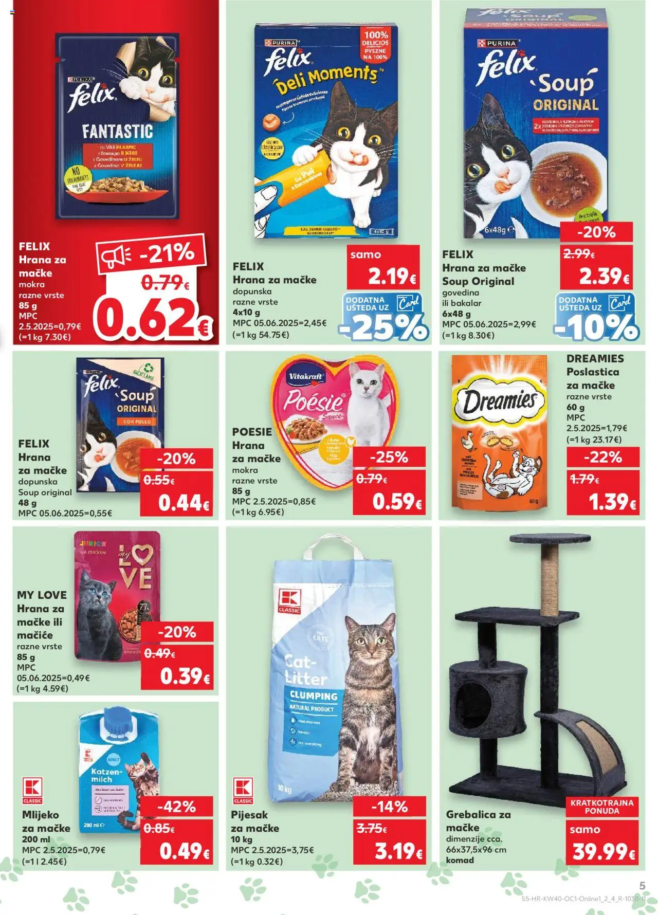 Kaufland katalog | vrijedi od 01.10.2025 | Stranica: 5 | Proizvodi: Mlijeko, Govedina, Hrana za mačke, Bakalar