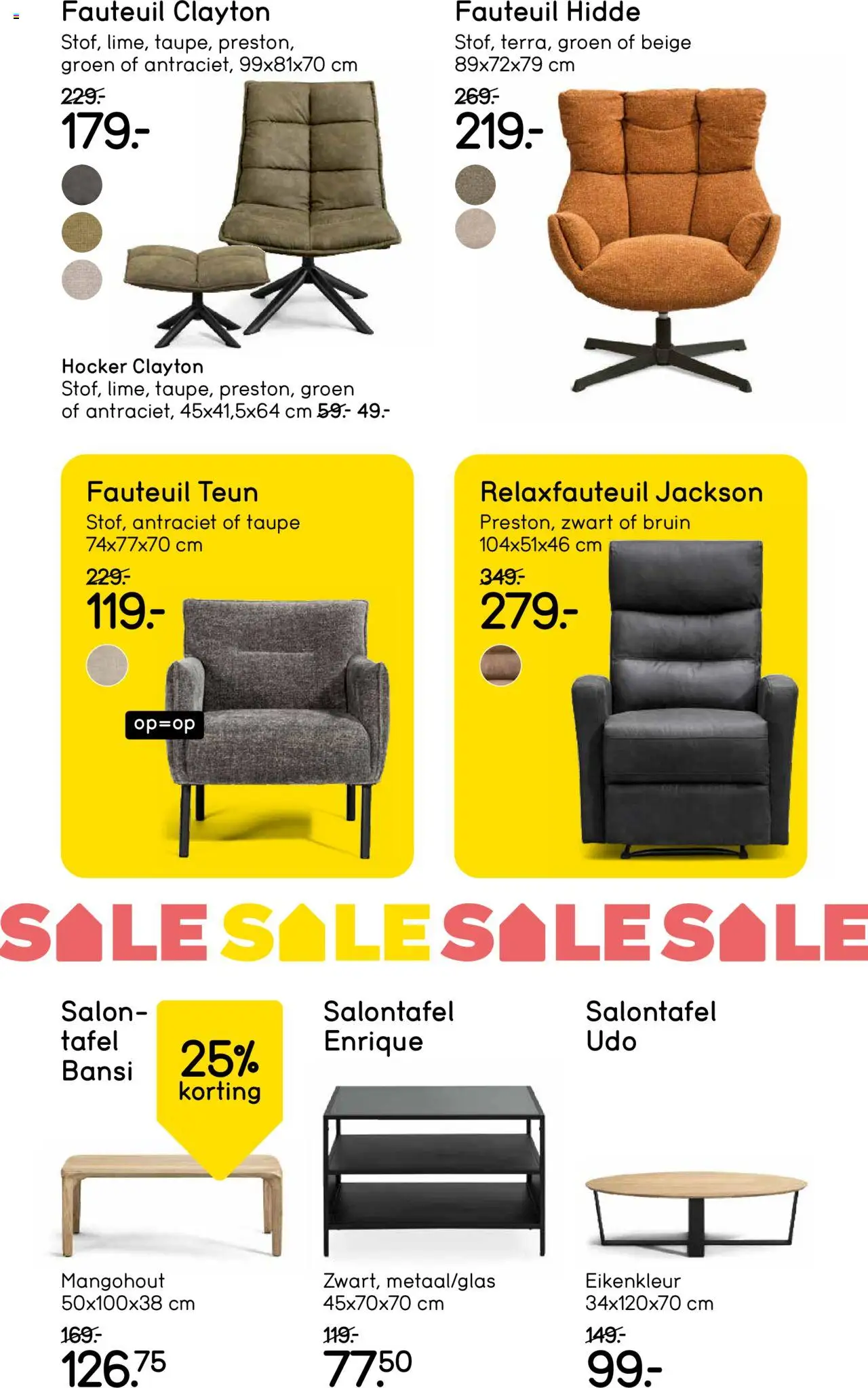  | Pagina: 8 | Producten: Fauteuil, Tafel
