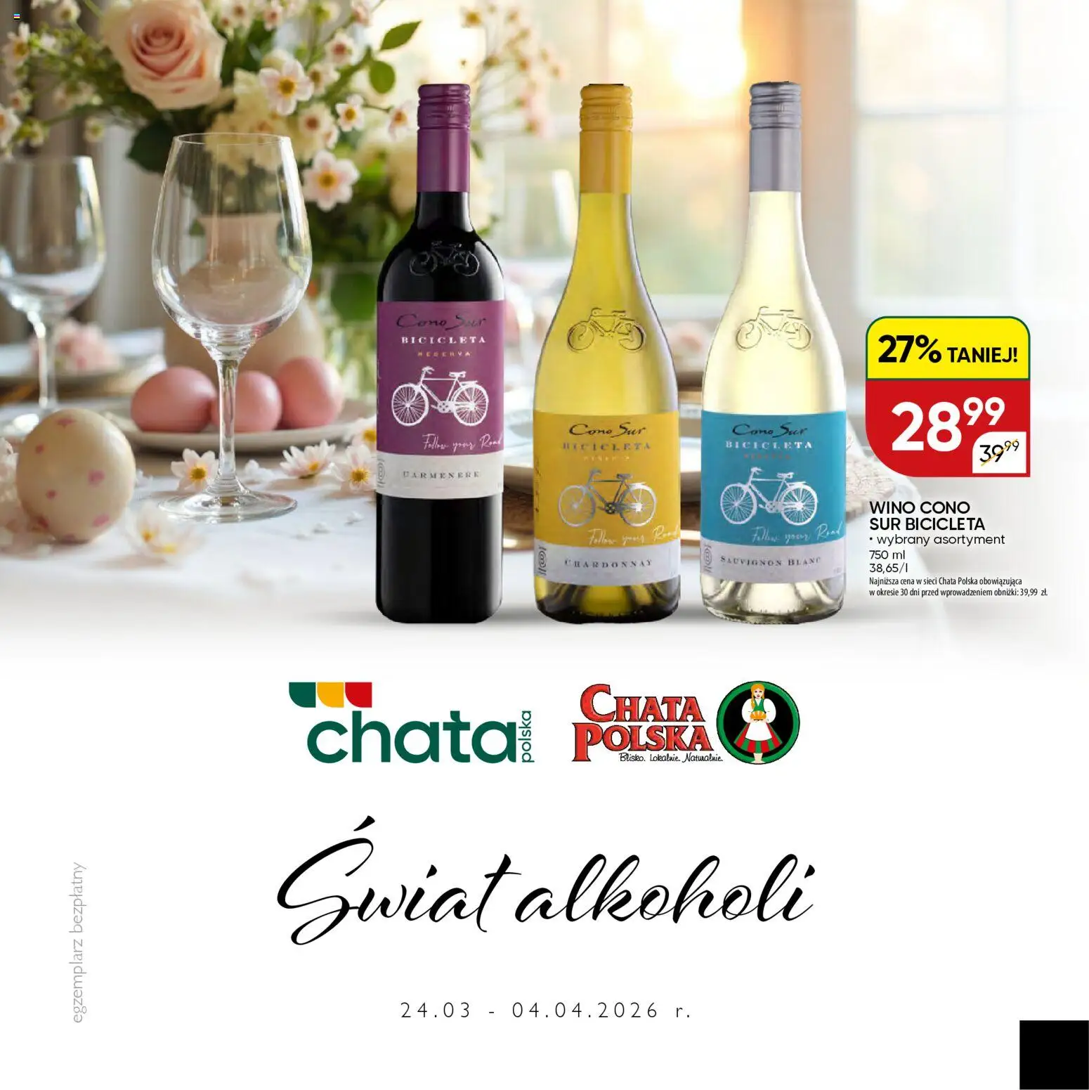 Chata Polska gazetka - Mocna Oferta od 24.03.2026 | Strona: 1 | Produkty: Chardonnay, Wino