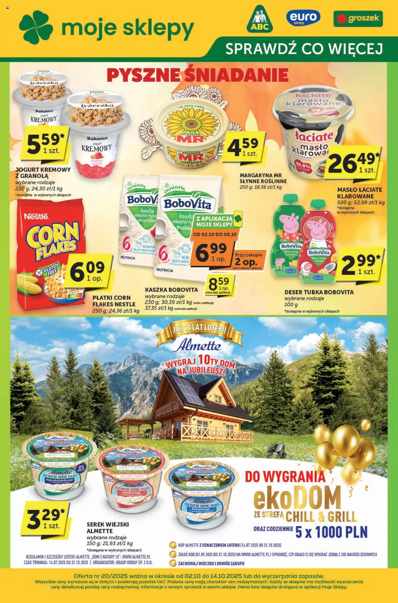 Euro Sklep Gazetka - Sprawdź, co więcej od 02.10.2025 | Strona: 1 | Produkty: Grill, Margaryna, Mleko, Jogurt kremowy