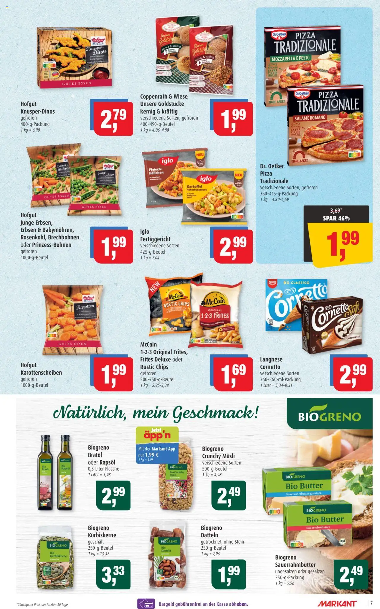 Markant Prospekt 	 - gültig ab dem 21.07.2025 | Seite: 7 | Produkte: Musli, Iglo, McCain, Pizza