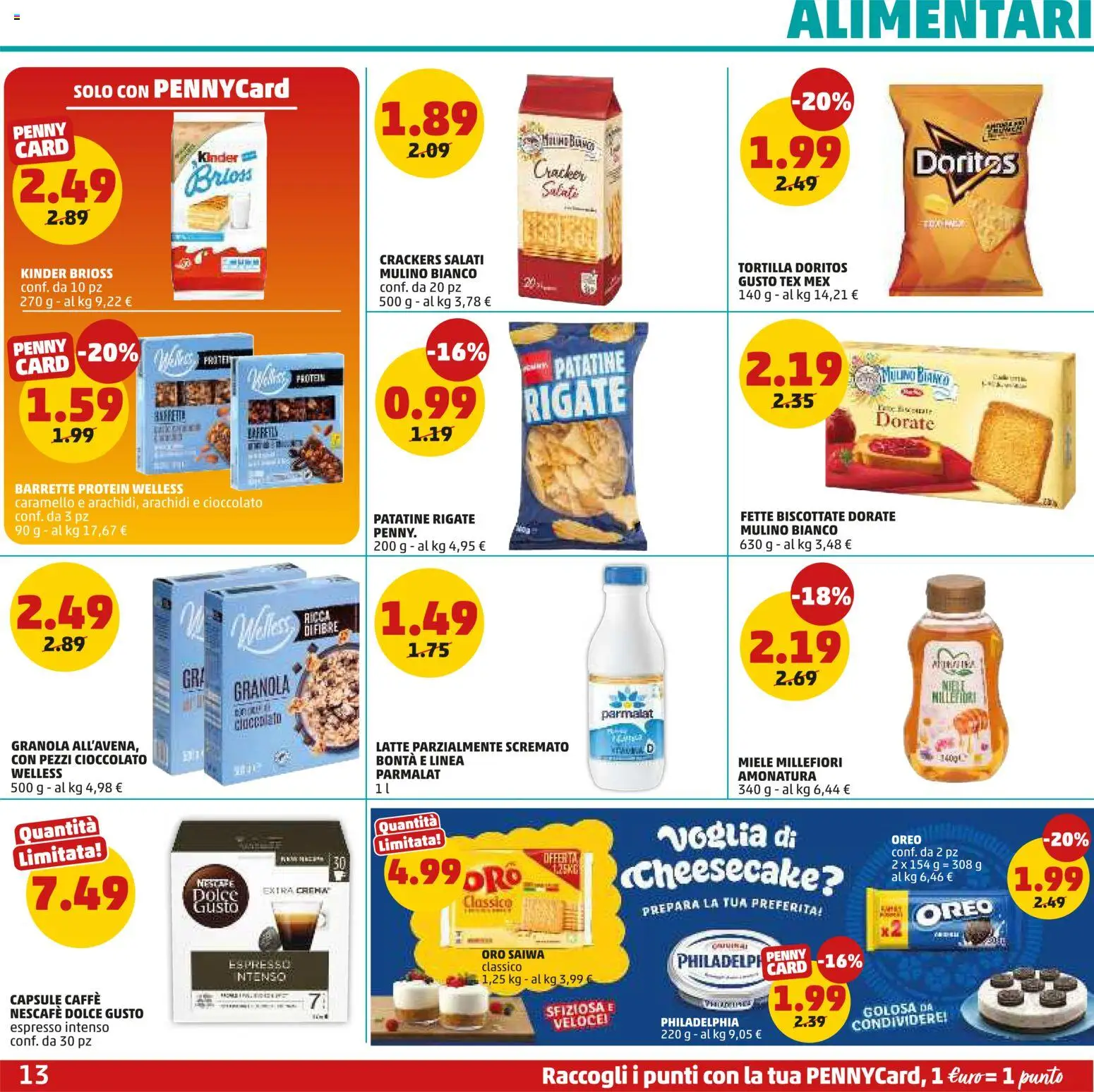 Volantino PENNY del 29.01.2026 | Pagina: 13 | Prodotti: Crema, Patatine, Crackers, Fette biscottate