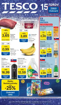 Tesco Hypermarket - leták - náhľad platný od 27.08.2025