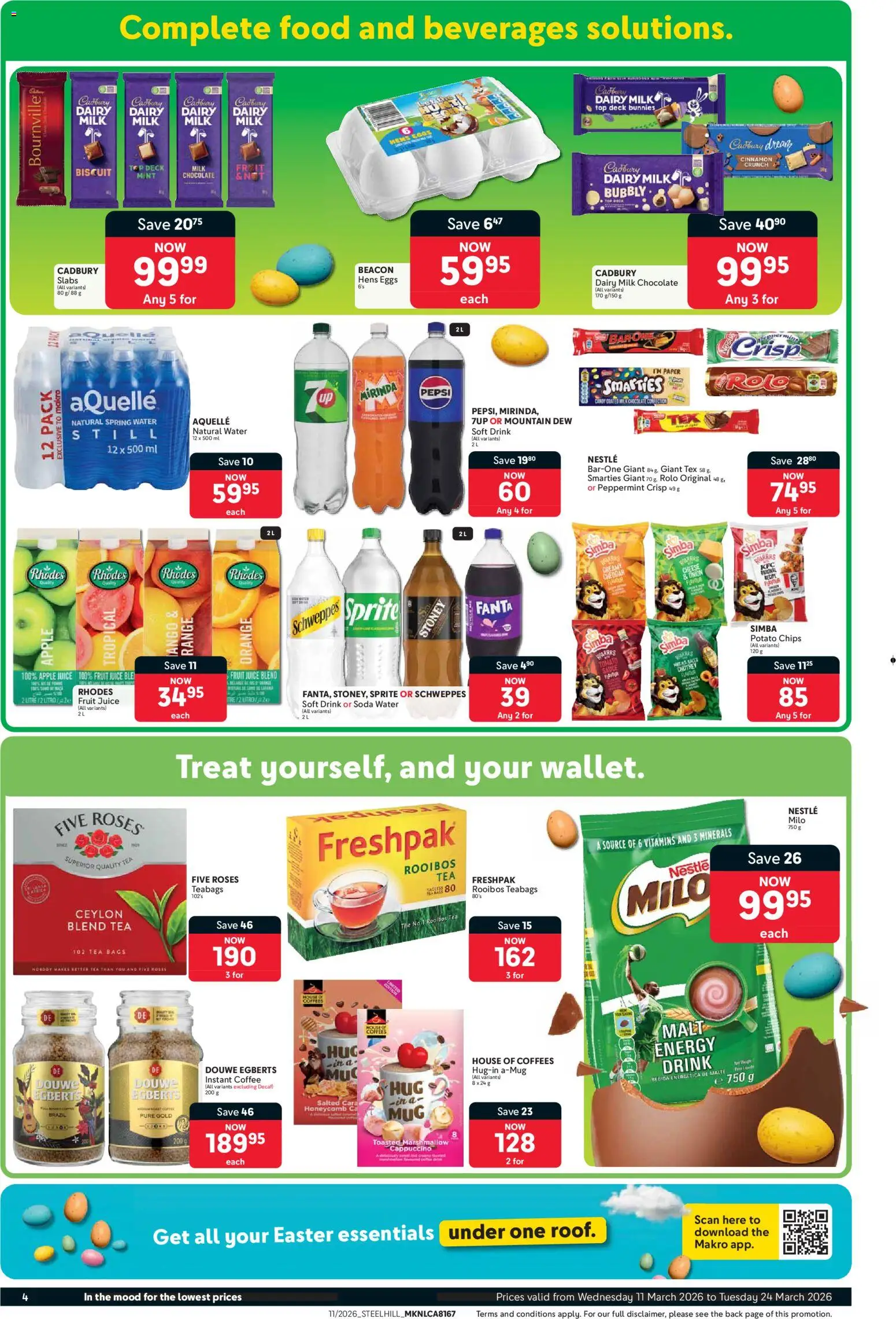 New Makro catalogue – valid from 11.03.2026 | Page: 4 | Products: Cesto para colada, Eggs, Water, Fruit