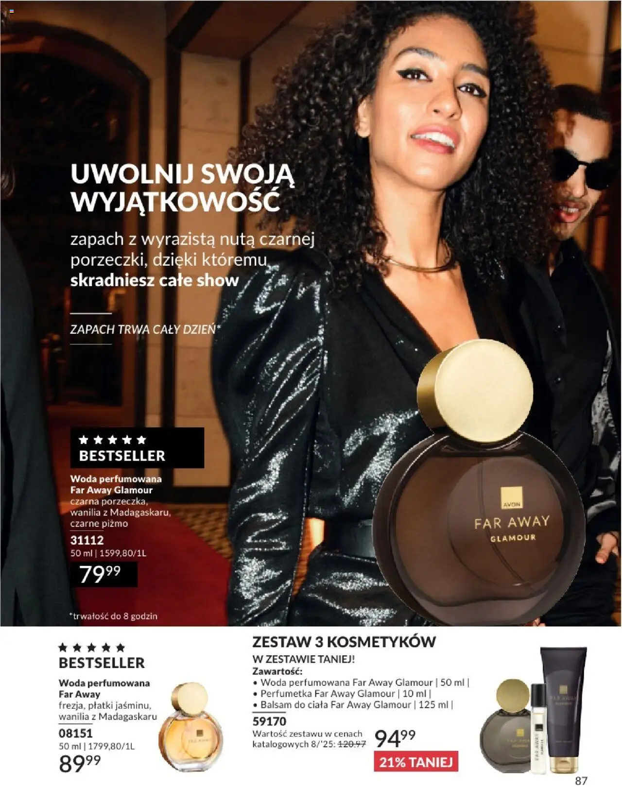 Avon Katalog 08 2025 od 01.08.2025 | Strona: 87 | Produkty: Zapach, Płatki, Woda