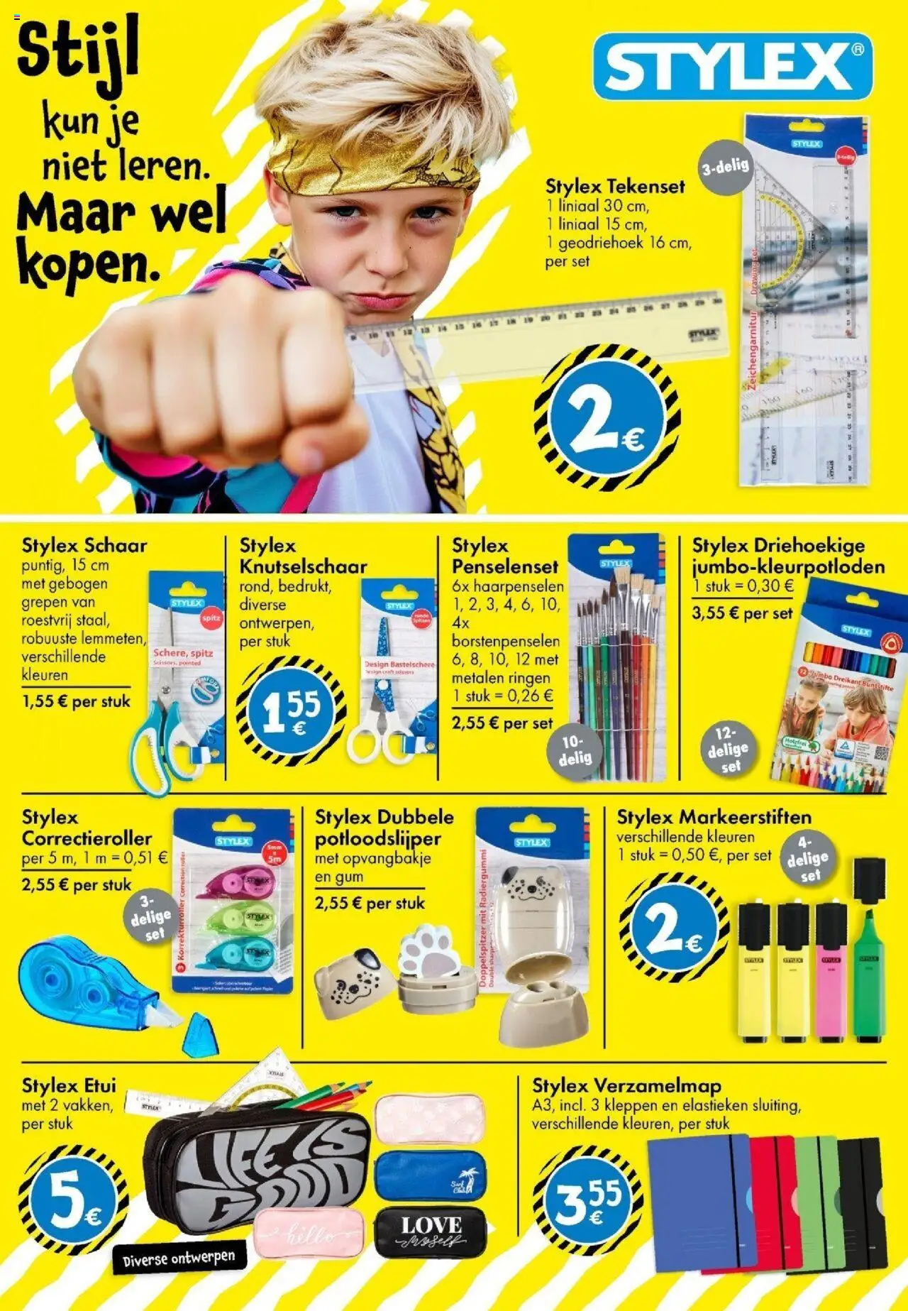  | Pagina: 12 | Producten: Markeerstiften, Etui, Liniaal, Schaar