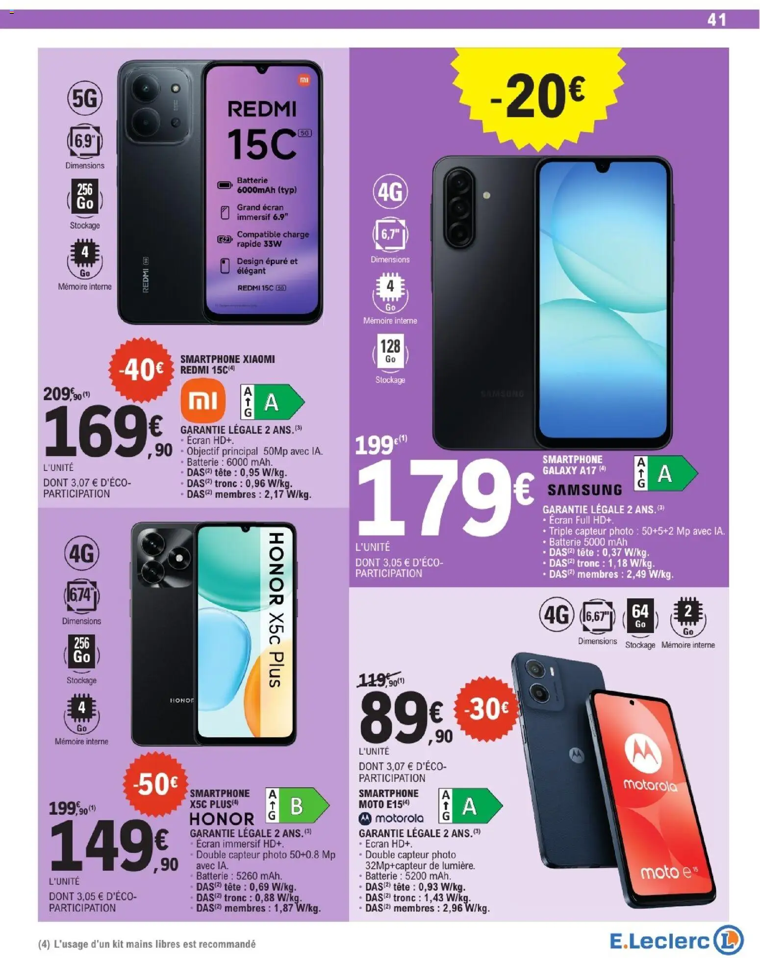 {H1} | Page: 41 | Produits: Smartphone, Batterie