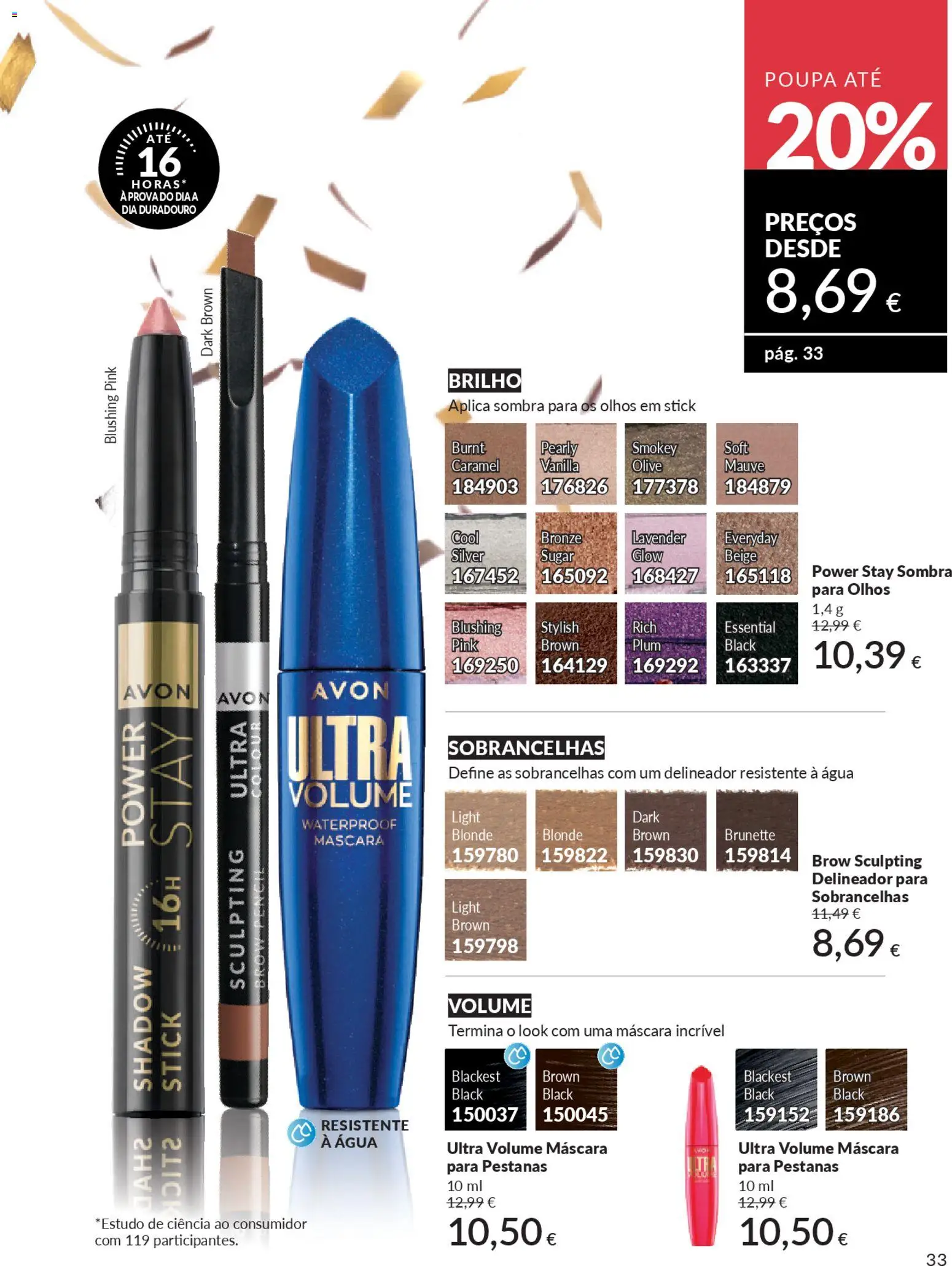 Catálogo Avon Campanha 1 │ válido de 01.01.2026 | Página: 33 | Produtos: Agua, Delineador