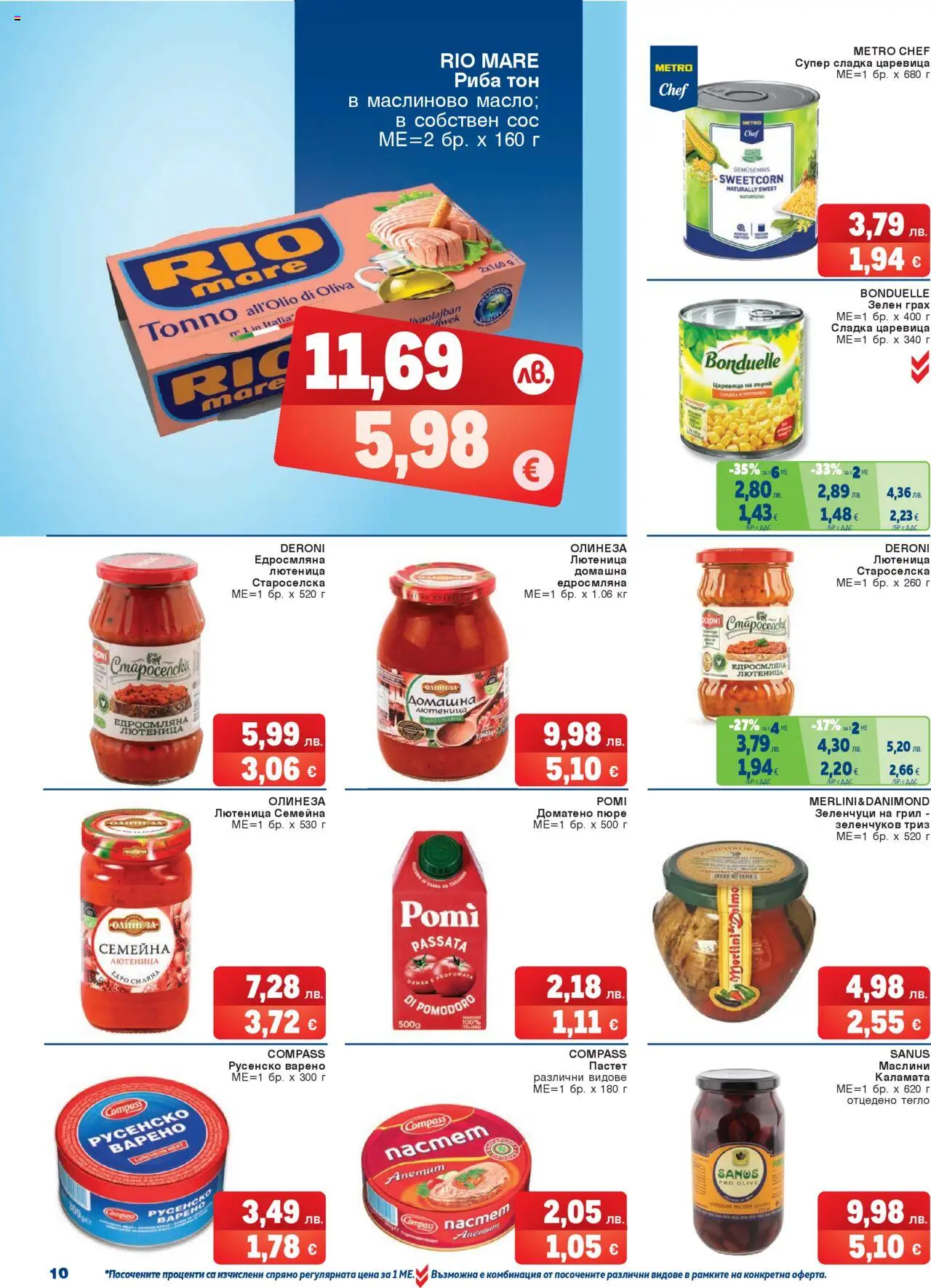  | Страница: 10 | Продукти: Пастет, Маслини, Русенско варено, Аромат