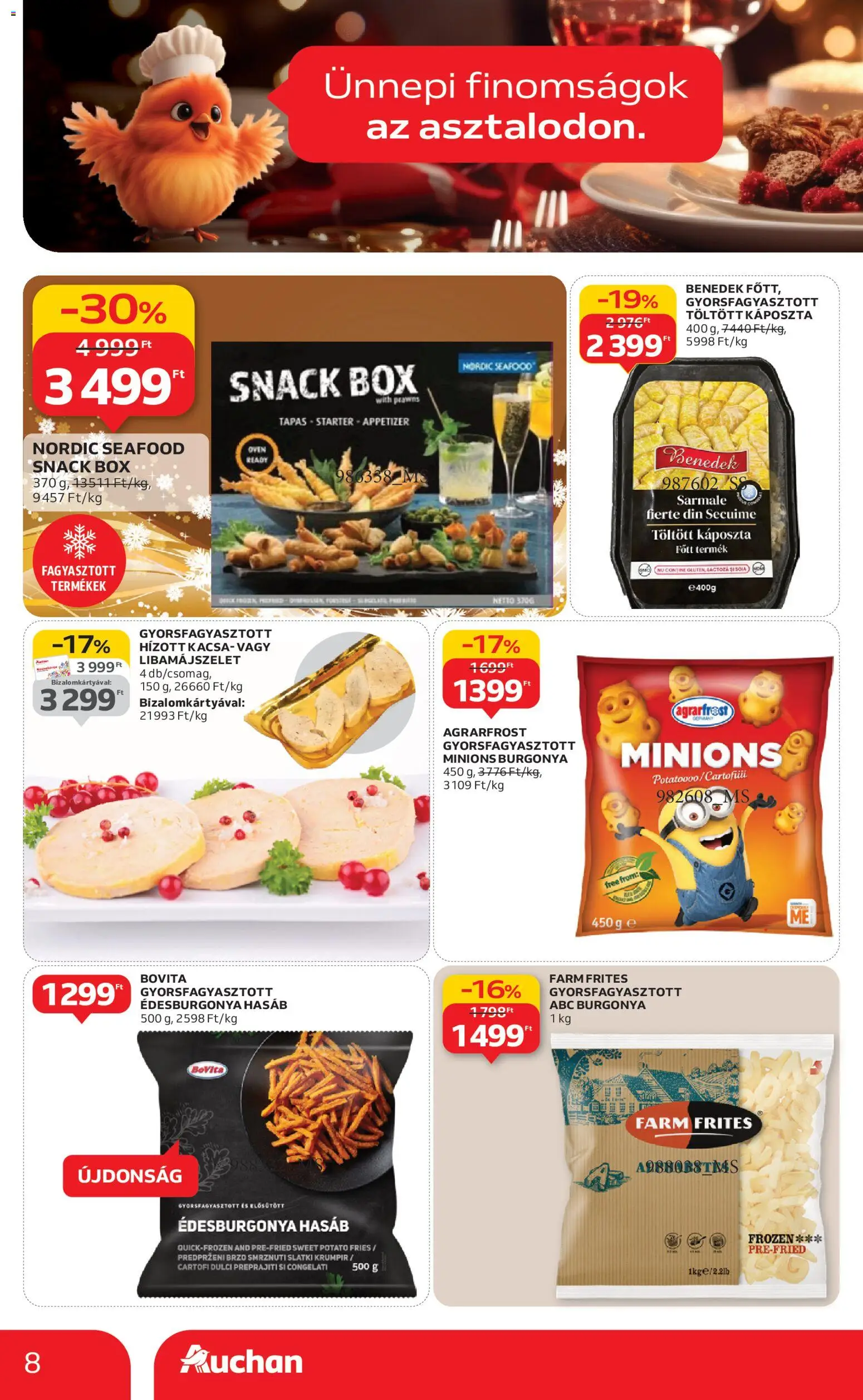 Auchan akciós ujság - amely érvényes a következő dátumtól: 20.11.2025 | Oldal: 8 | Termékek: Káposzta, Burgonya, Édesburgonya