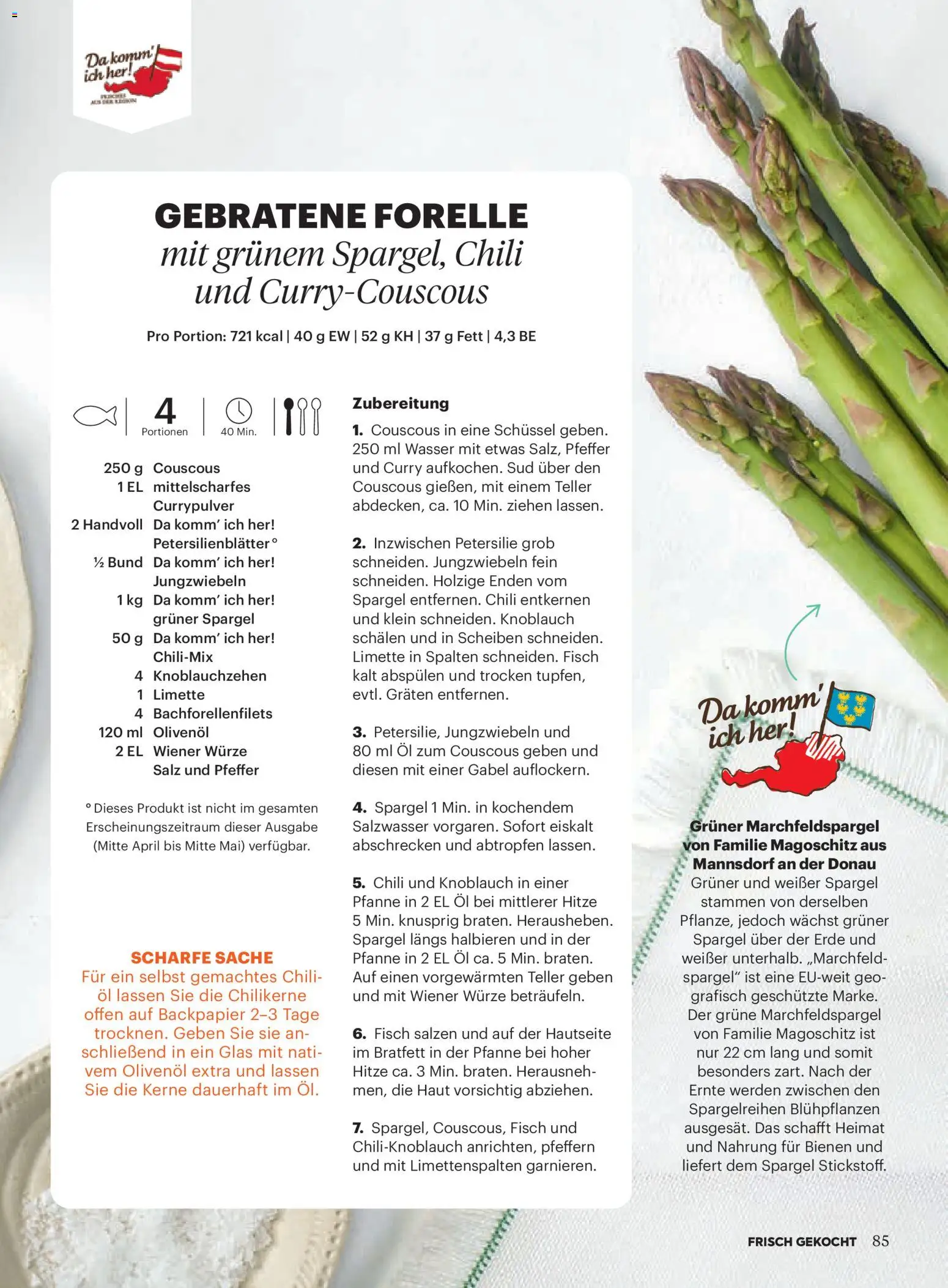 Billa Frisch Gekocht gültig ab 01.05.2026 | Seite: 85 | Produkte: Wasser, Pfeffer, Limette, Petersilie