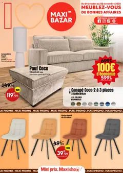 Maxi Bazar - Prévisualisation de Maxi Bazar - Catalogue mobilier Maxi Bazar valide à partir de 01.10.2025