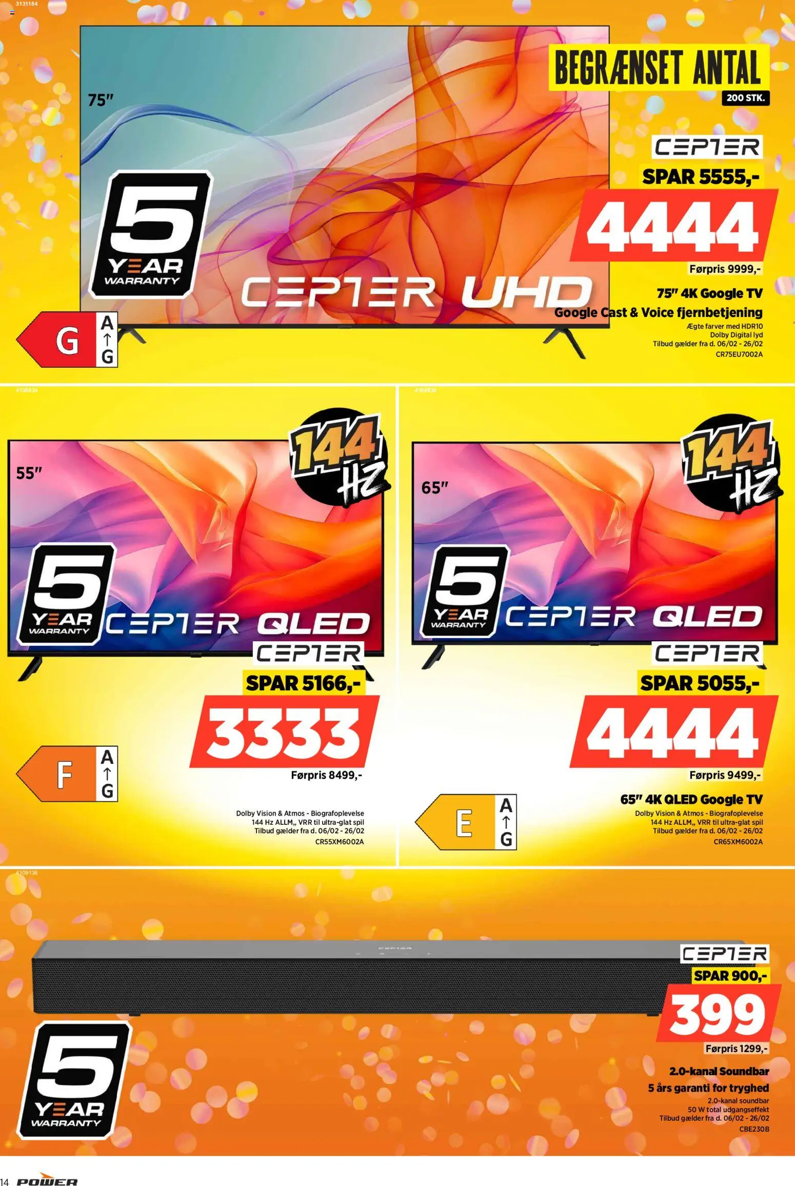 Power tilbudsavis – gyldig fra 20.02.2026 | Side: 14 | Produkter: Soundbar, TV, Lyd, Spil