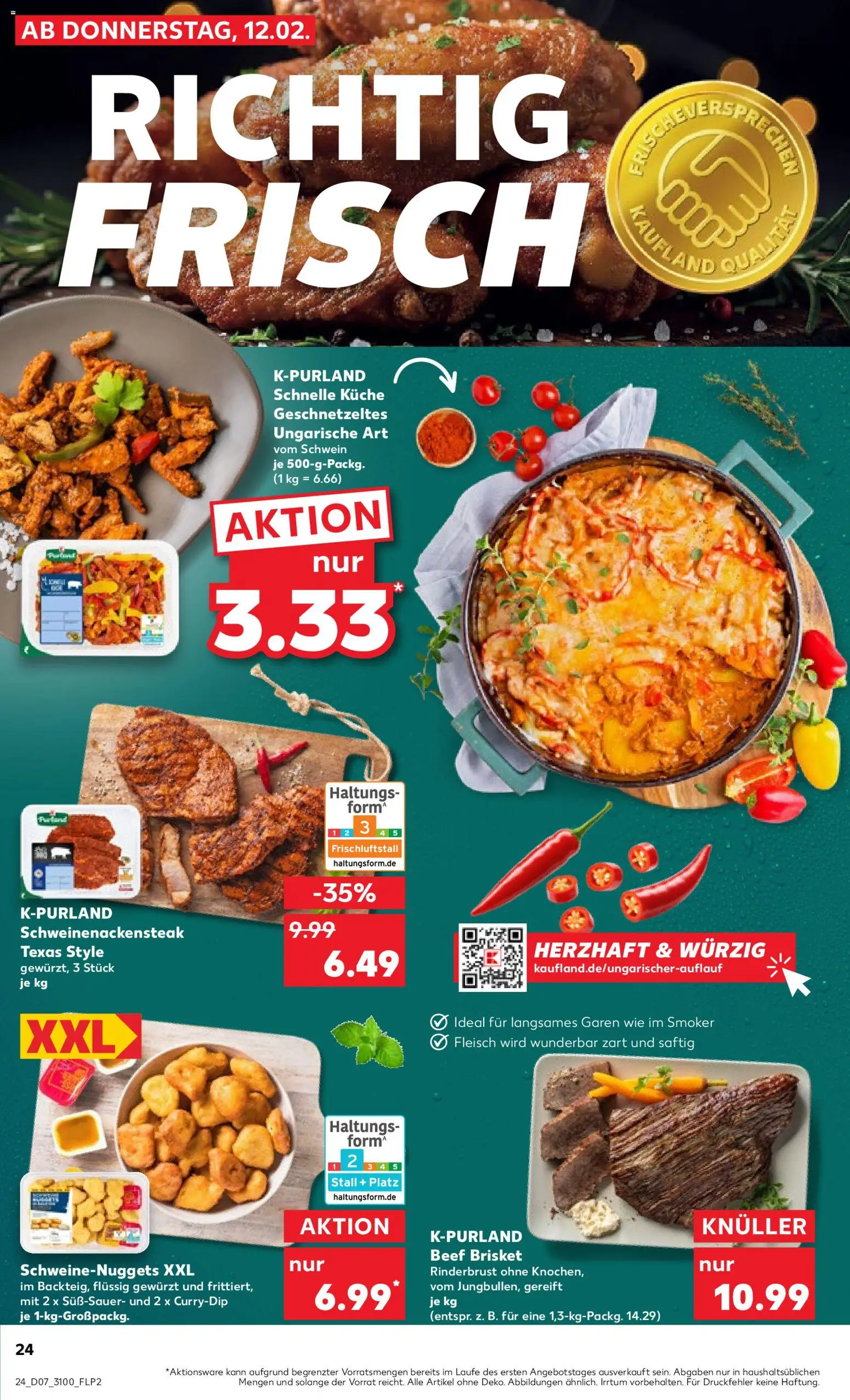 Kaufland prospekt Leipzig	 – gültig ab 12.02.2026 | Seite: 24 | Produkte: Küche, Fleisch