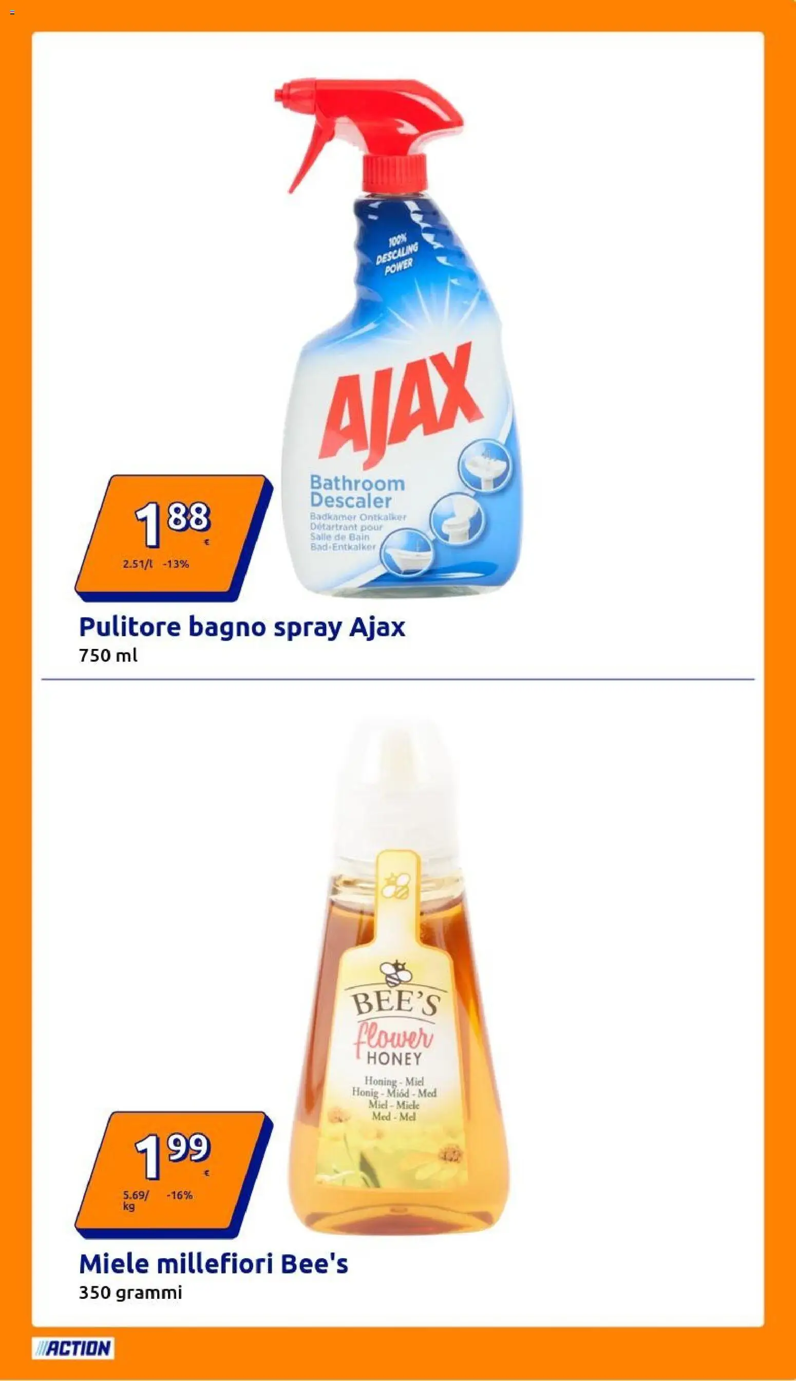Volantino Action del 18.02.2026 | Pagina: 17 | Prodotti: Miele, Bagno