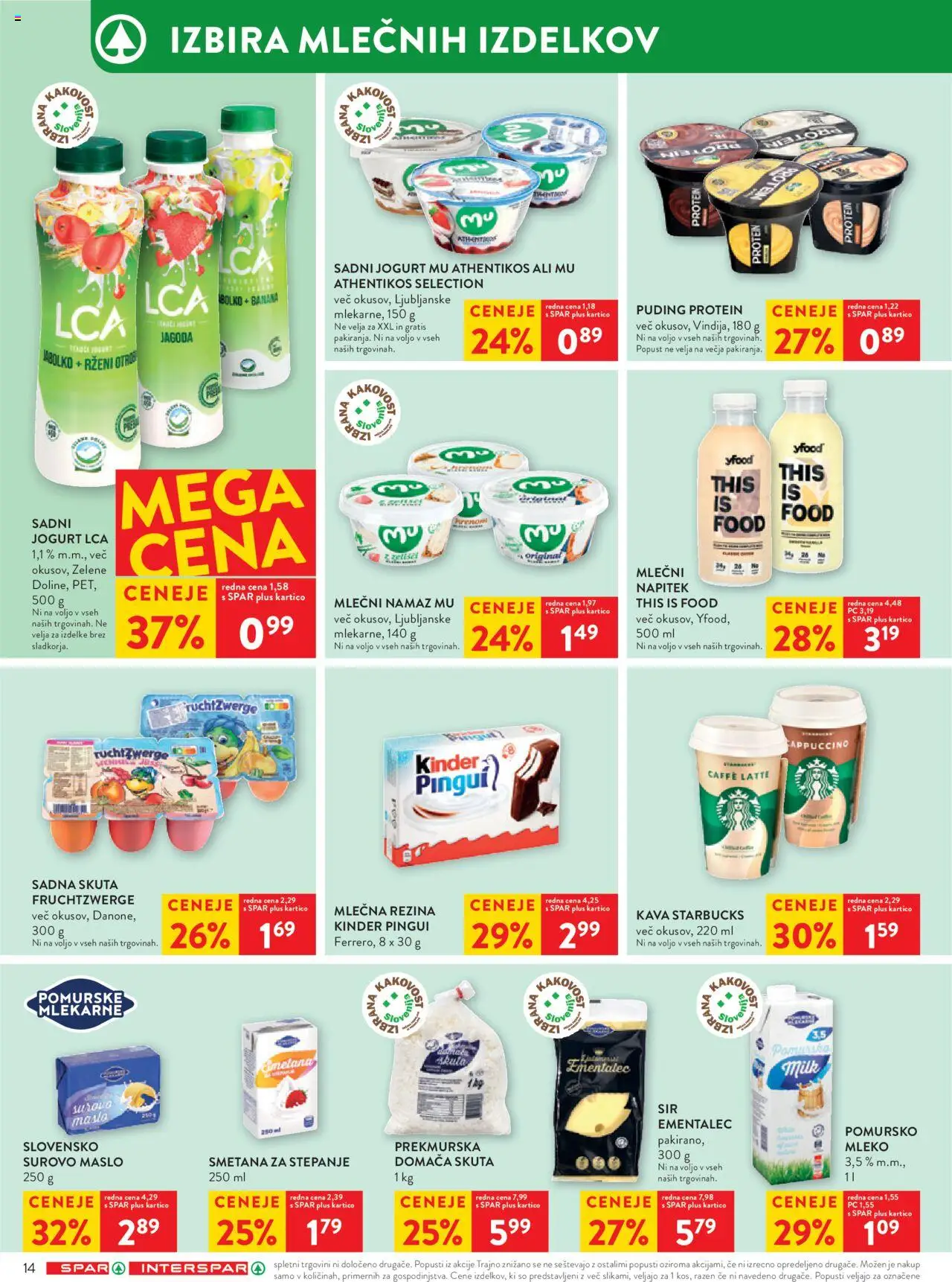 Spar katalog 35/25 │ velja od 27.08.2025 | Stran: 18 | Izdelki: Namaz, Mleko, Jogurt, Smetana