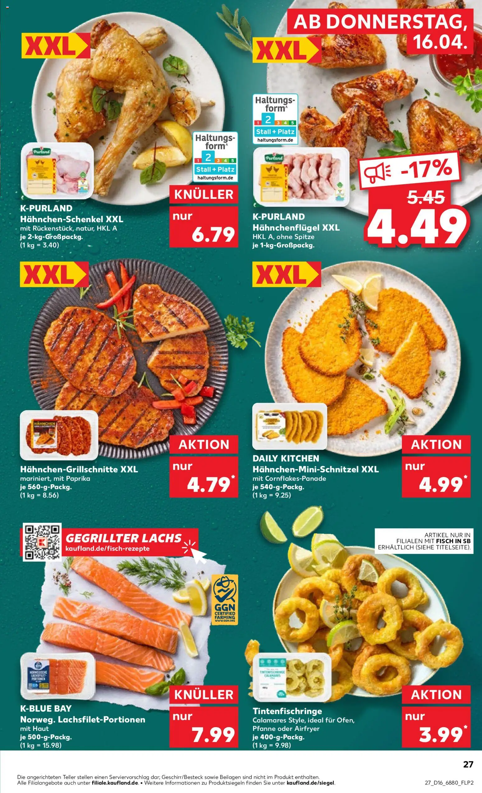 Kaufland Prospekt Völklingen	 – gültig ab 16.04.2026 | Seite: 27 | Produkte: Grill, Schnitzel, Fisch, Lachs