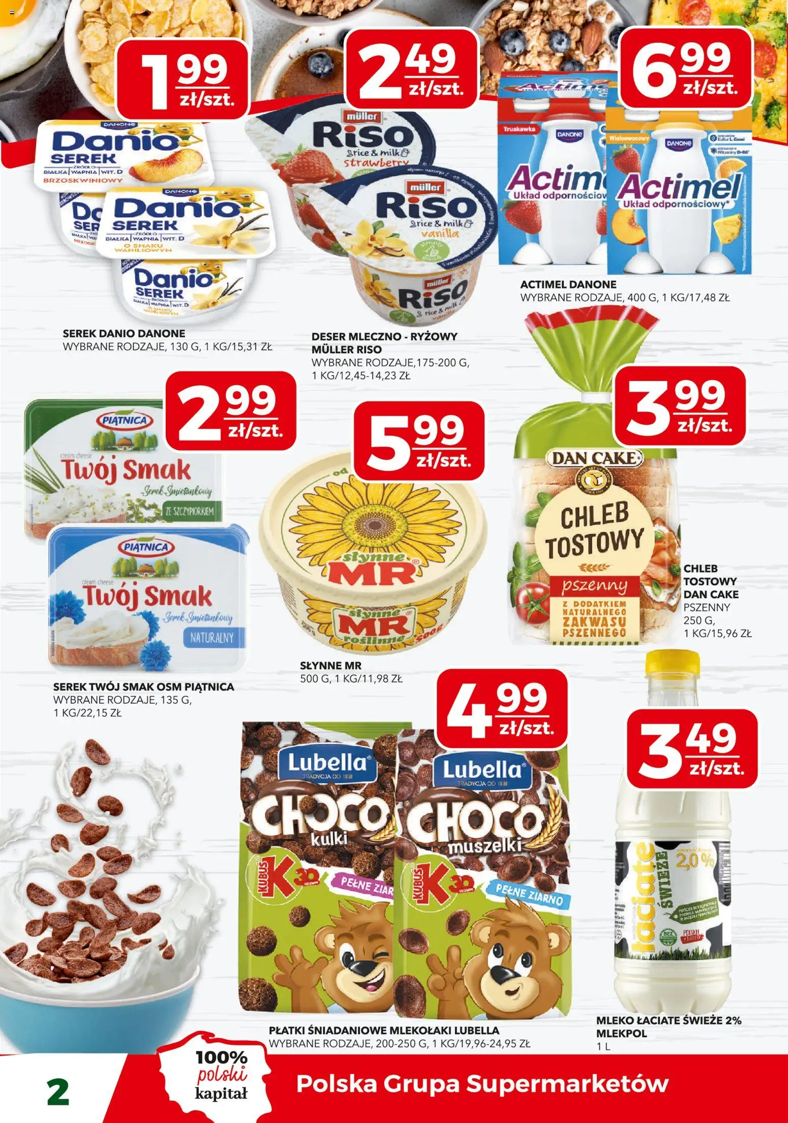 Top Market Gazetka od 20.11.2025 | Strona: 2 | Produkty: Serek Twój Smak, Serek, Płatki śniadaniowe, Płatki