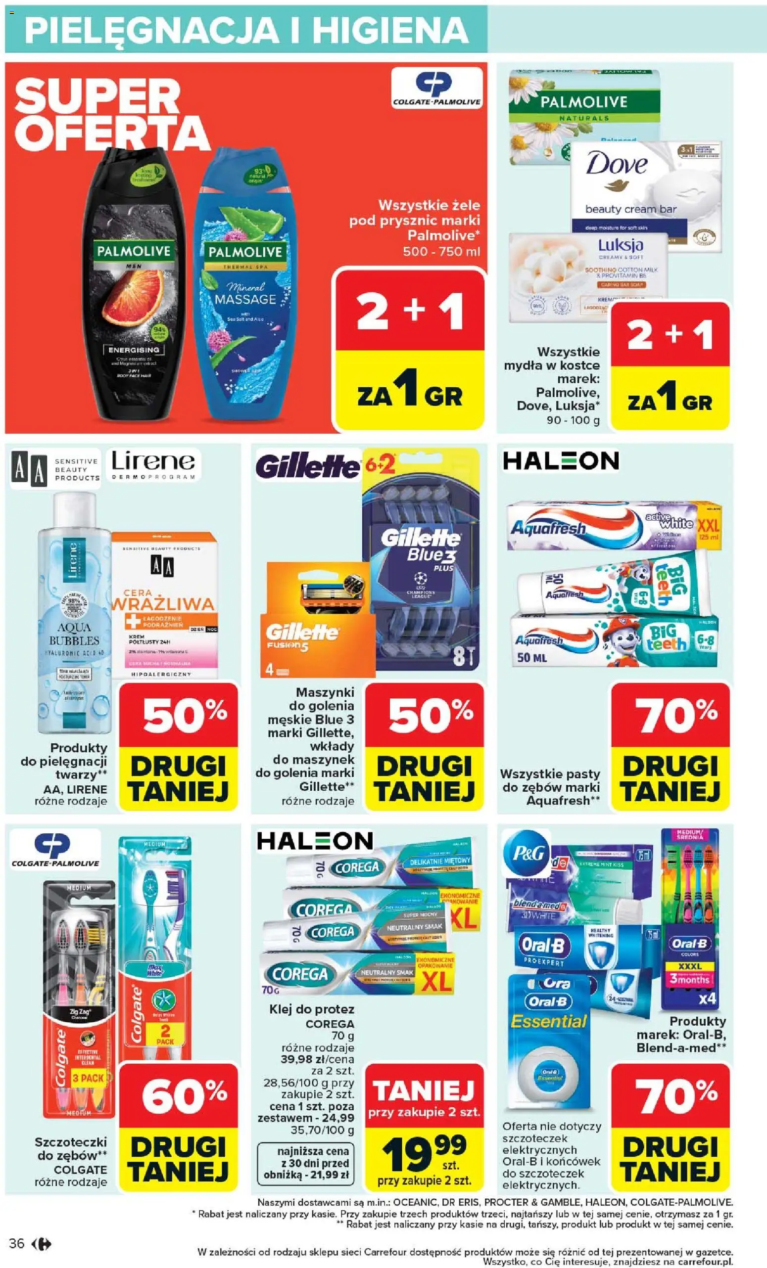 Carrefour gazetka od 07.04.2026 | Strona: 38 | Produkty: Gillette, Maszynki do golenia, Body, Krem