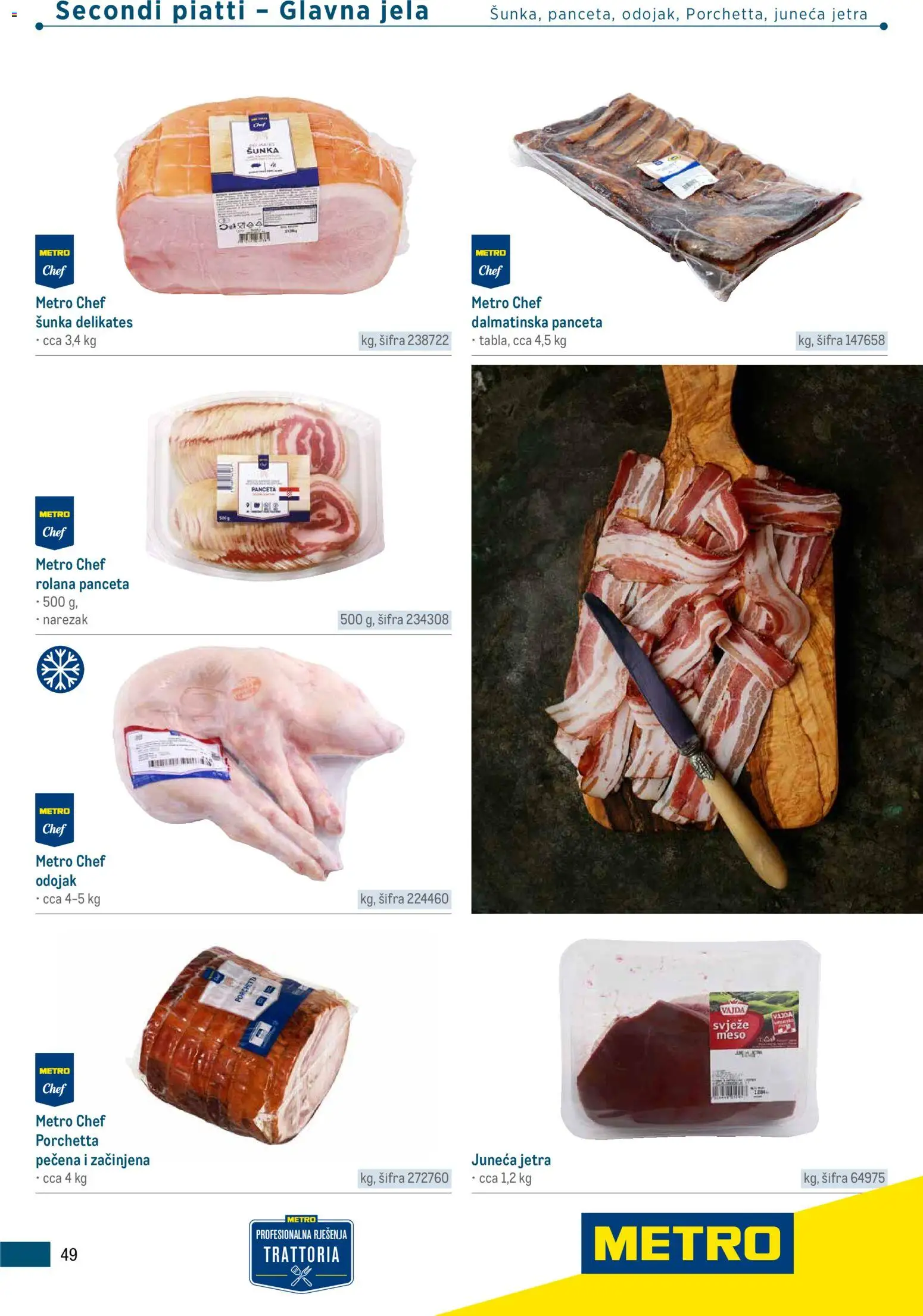Metro katalog | vrijedi od 05.03.2026 | Stranica: 49 | Proizvodi: Meso, Šunka, Narezak, Panceta