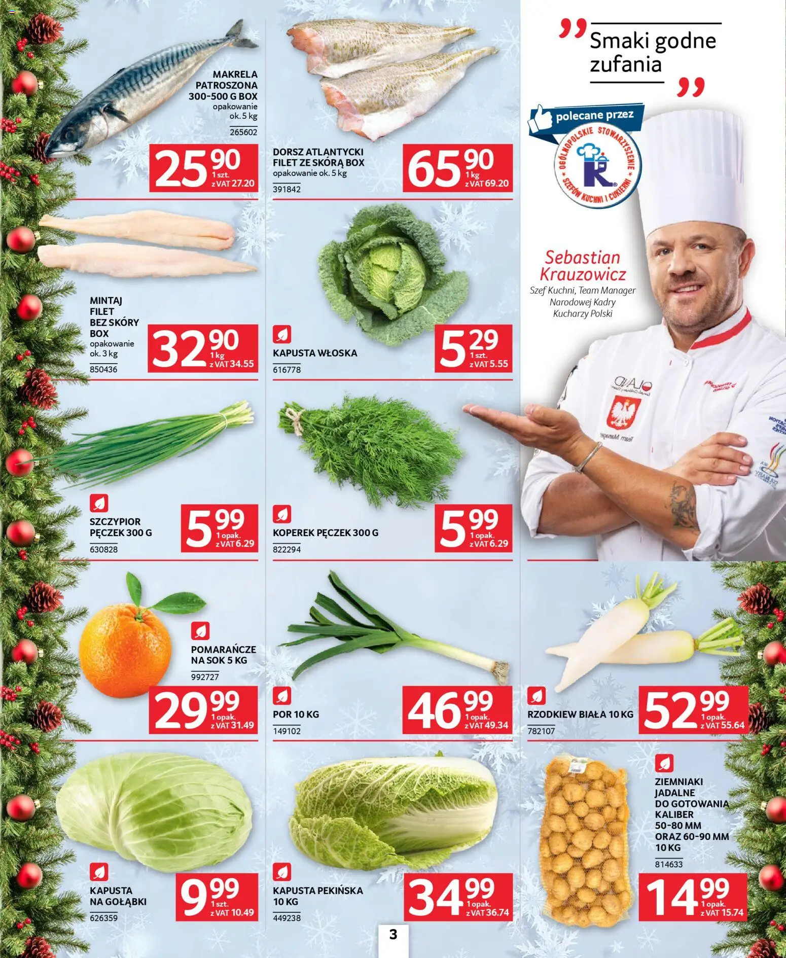 Selgros cash&carry Gazetka - Oferta dla gastronomii od 06.11.2025 | Strona: 3 | Produkty: Kapusta, Kapusta pekińska, Koperek, Pomarańcze