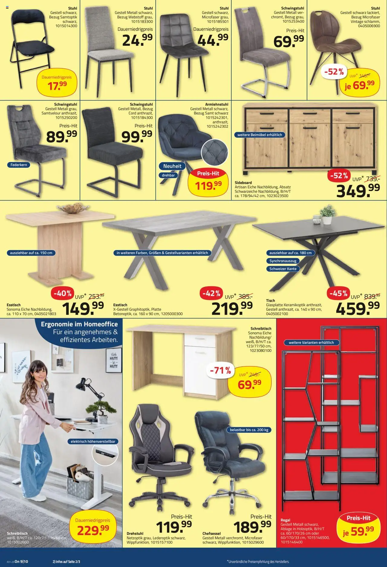 Roller Prospekt 	 - gültig ab dem 28.07.2025 | Seite: 8 | Produkte: Sideboard, Esstisch, Regal, Chefsessel