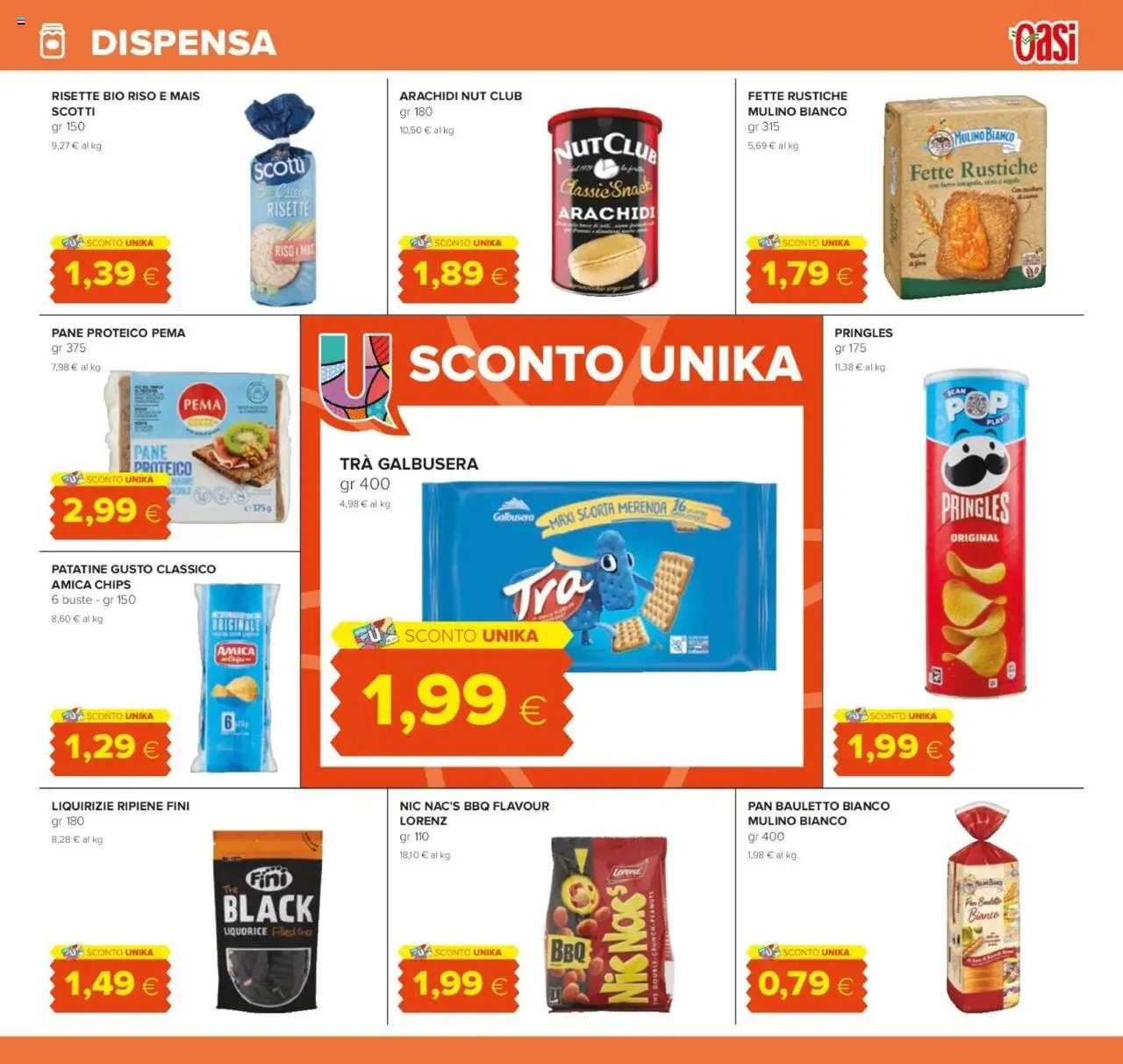 Volantino Oasi del 07.08.2025 | Pagina: 17 | Prodotti: Pane, Patatine, The, Arachidi