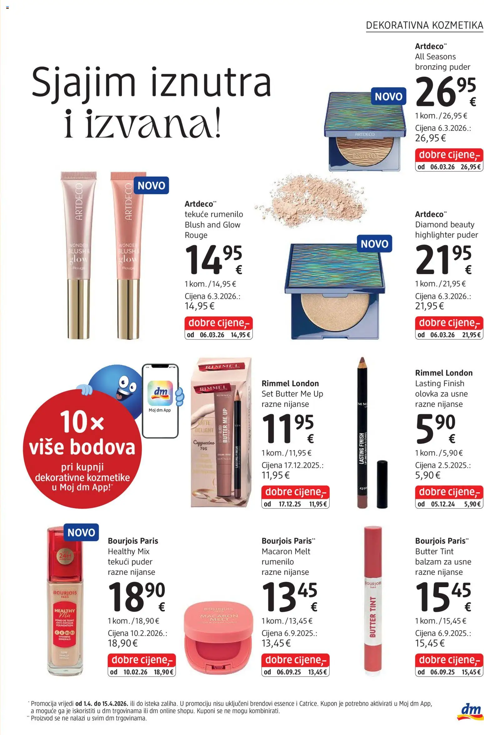 DM katalog | vrijedi od 01.04.2026 | Stranica: 9 | Proizvodi: Balzam za usne, Rumenilo, Olovka za usne, Cappuccino
