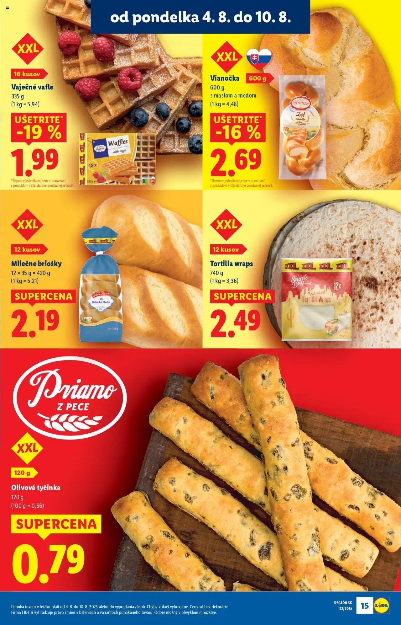 Lidl leták │ platný od 04.08.2025 | Strana: 17 | Produkty: Tortilla, Vianočka