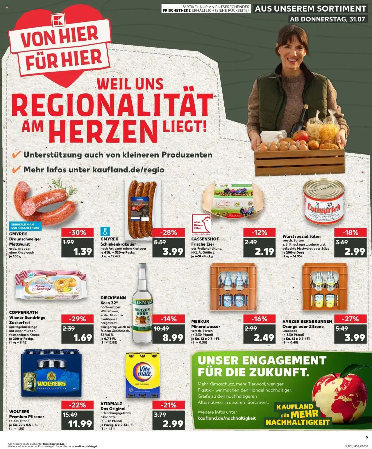 Kaufland prospekt Helmstedt	 - gültig ab dem 03.08.2025 | Seite: 20 | Produkte: Eier, Limonade, Mineralwasser, Knoblauch
