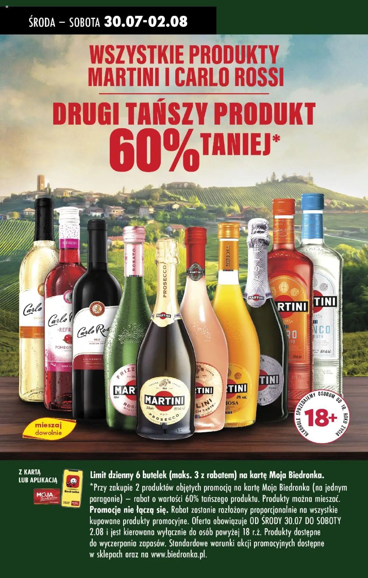 Biedronka gazetka - Czas na toast od 28.07.2025 | Strona: 3 | Produkty: Martini, Martini prosecco, Prosecco, Carlo Rossi
