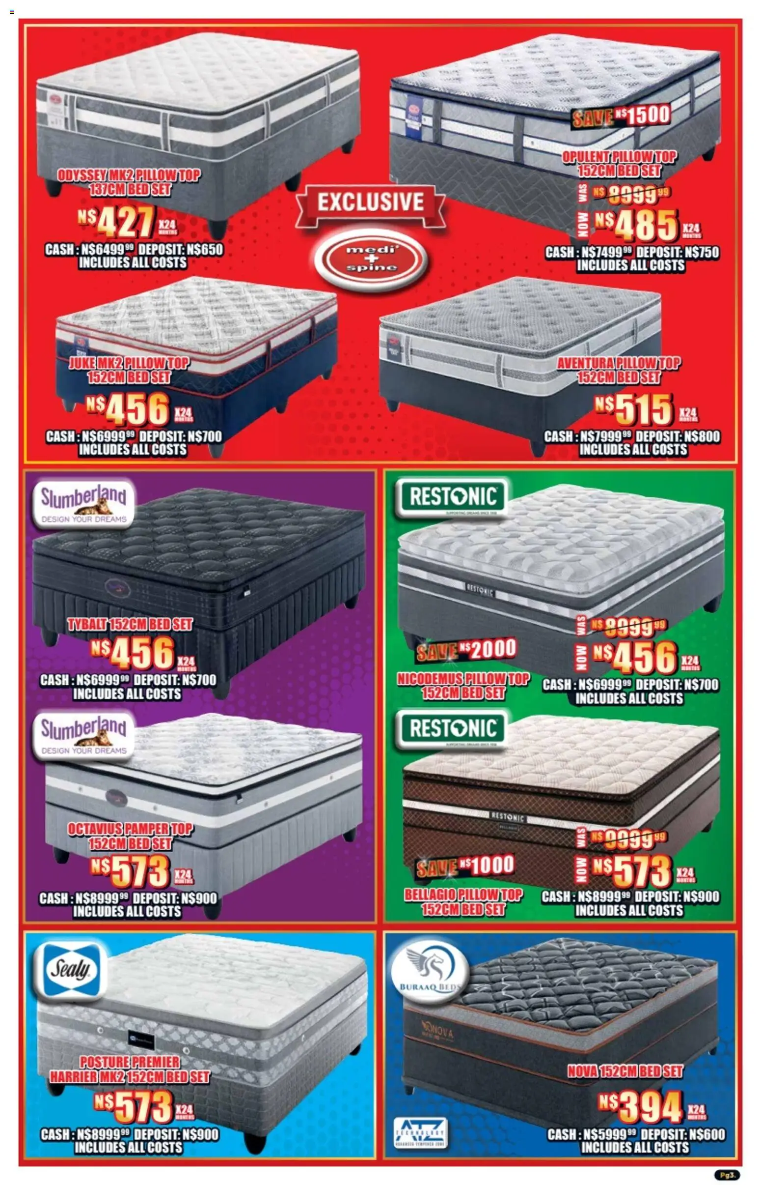 New Lewis Stores catalogue – valid from 23.02.2026 | Page: 3 | Products: Bed, Pillow