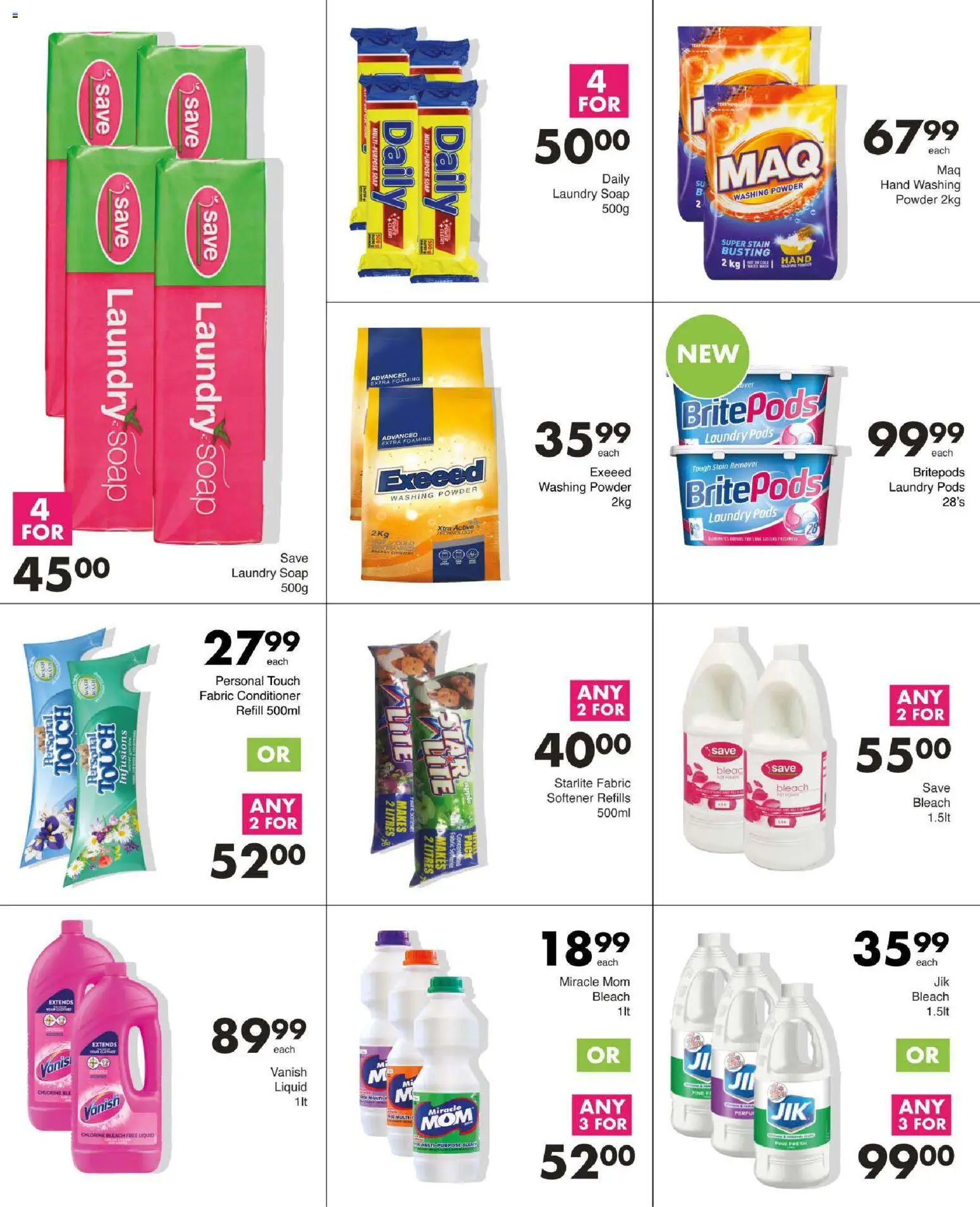 New Save catalogue – valid from 12.02.2026 | Page: 72 | Products: Bleach, Soap, Washing powder, Stain remover