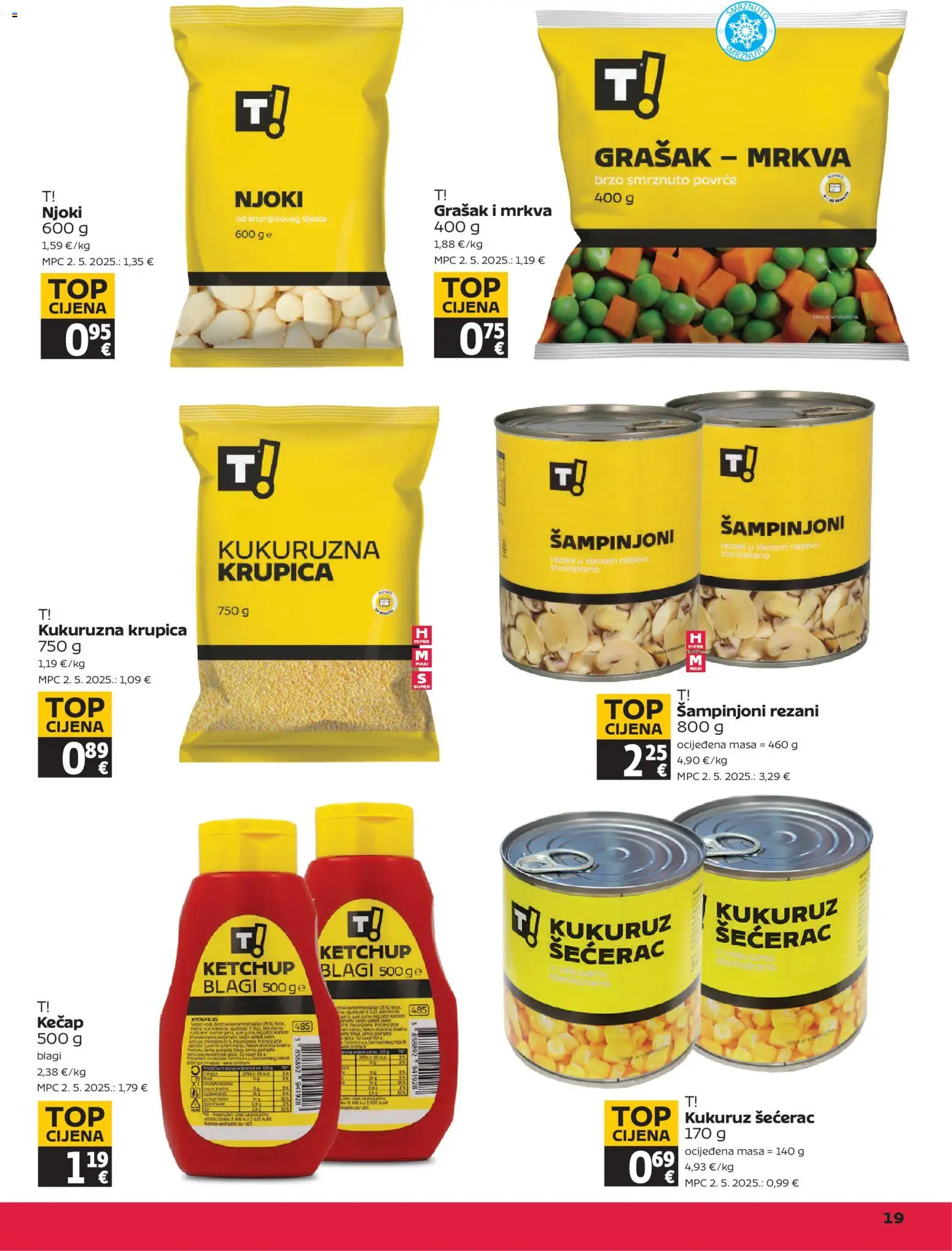Tommy katalog | vrijedi od 22.01.2026 | Stranica: 19 | Proizvodi: Krupica, Kečap, Grašak, Smrznuto povrće