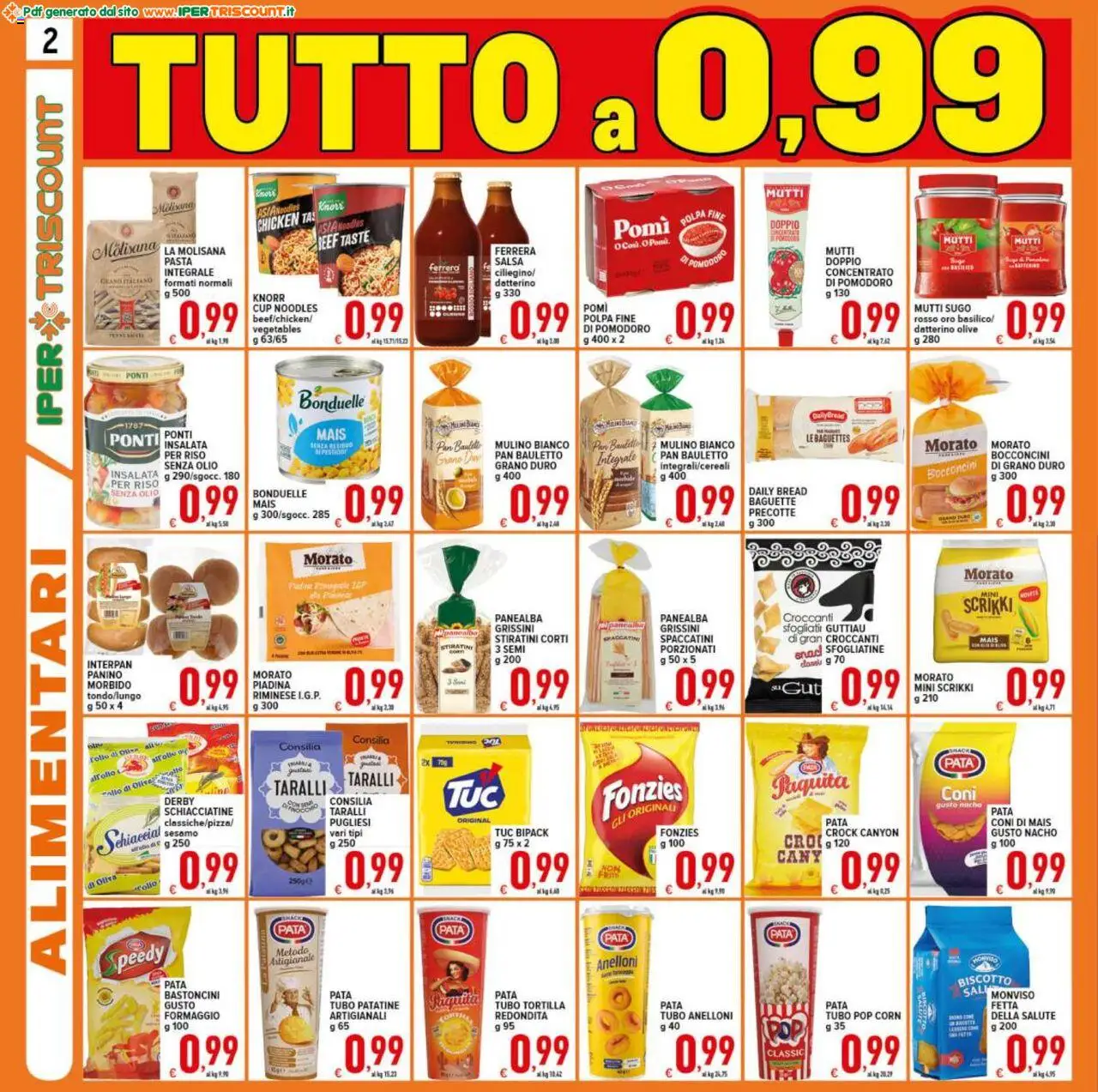 Volantino Ipertriscount del 25.07.2025 | Pagina: 2 | Prodotti: Insalata, Salsa, Pomodoro, Olio