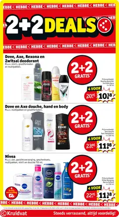 Dove, Axe, Rexona en Zwitsal deodorant, M.u.v. mini's, grootformaten en multipakken. - Voorbeeld van een folder van Kruidvat, geldig van 03.03.2026 | Pagina: 10 | Producten: Deodorant, Kan, Douche, Gel