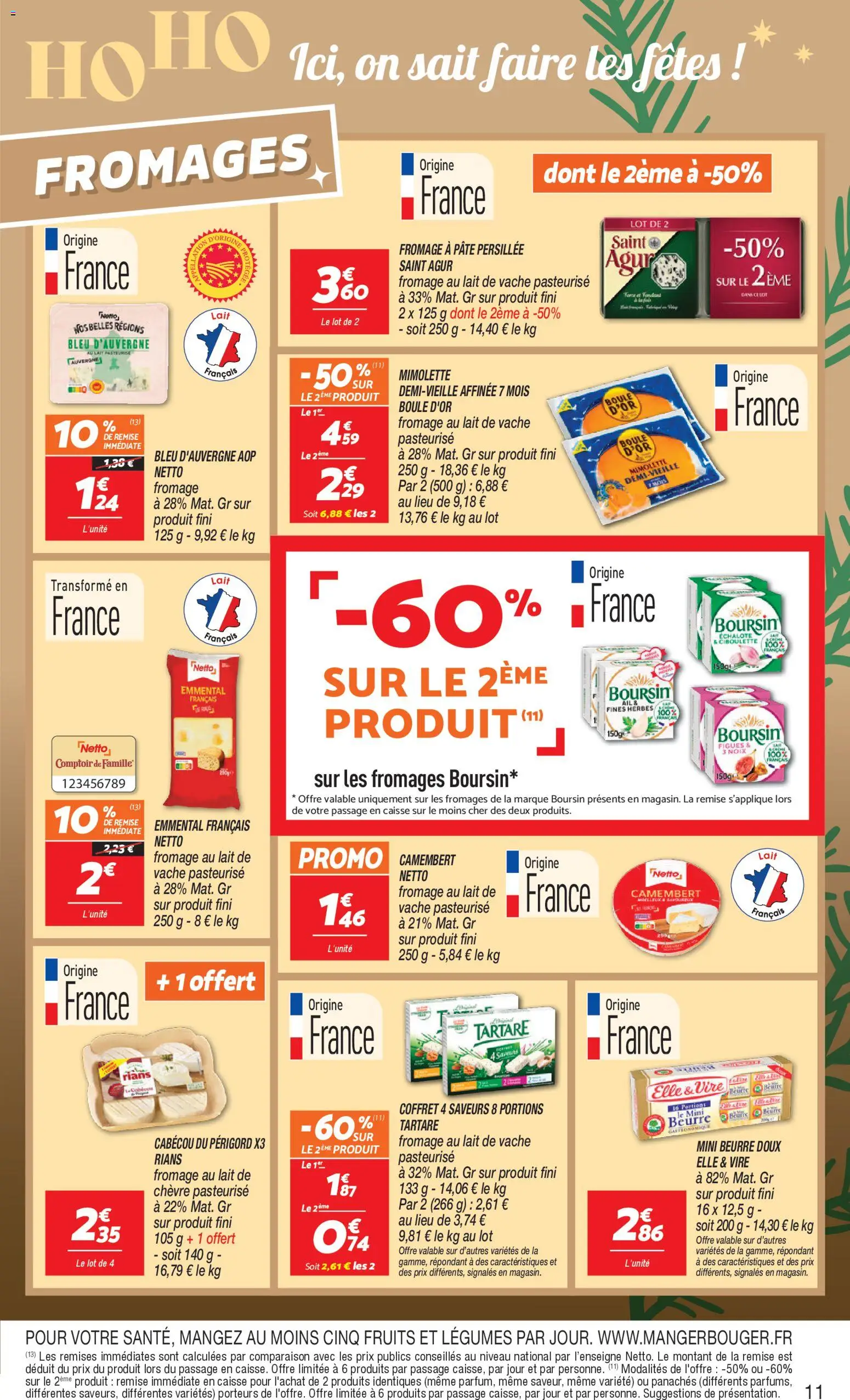 {H1} | Page: 11 | Produits: Emmental, Beurre, Fromage, Beurre doux