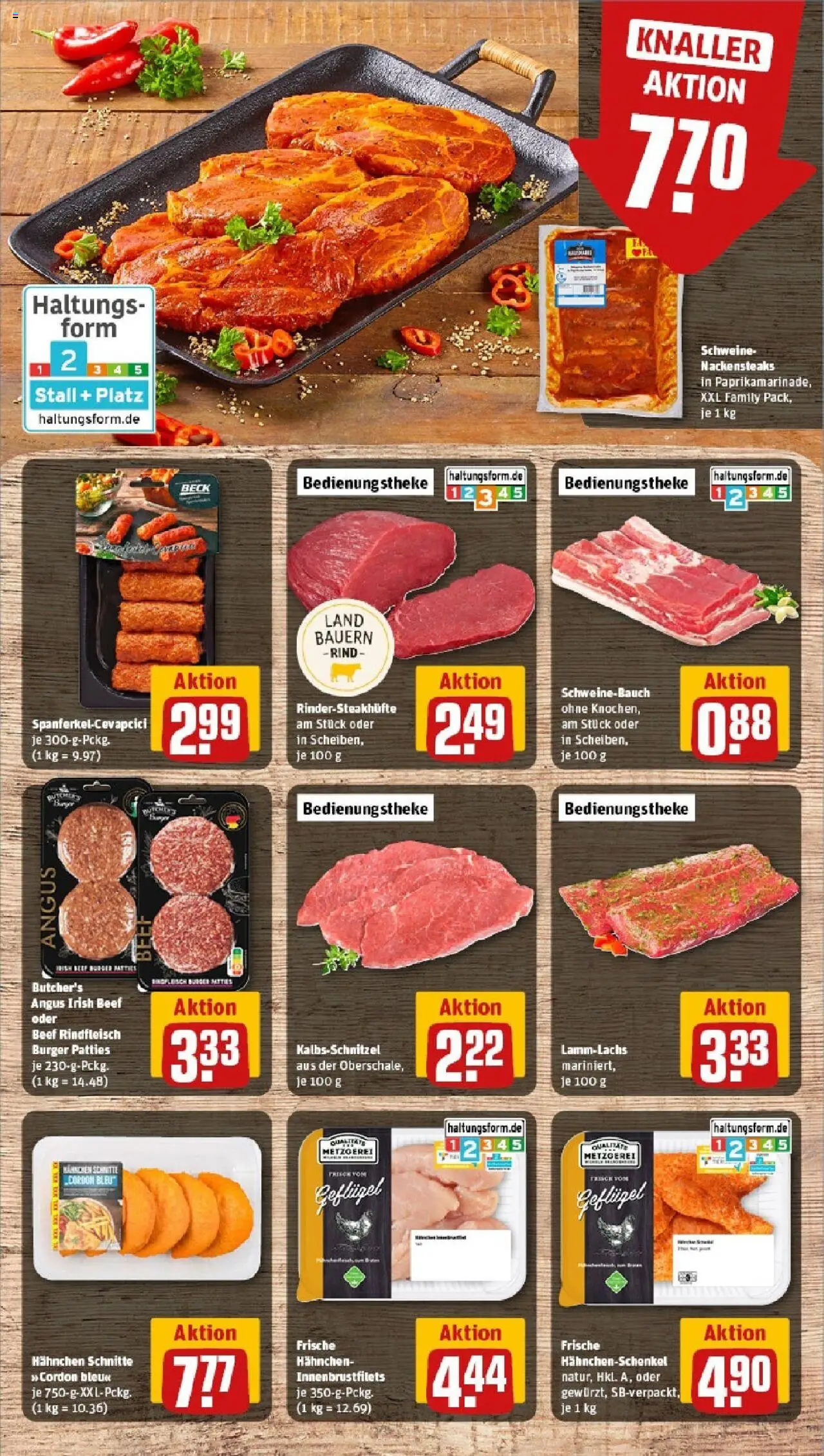 Rewe prospekt Reilingen	 - gültig ab dem 08.06.2025 | Seite: 8 | Produkte: Nackensteaks, Hahnchen, Hahnchenschenkel, Rindfleisch