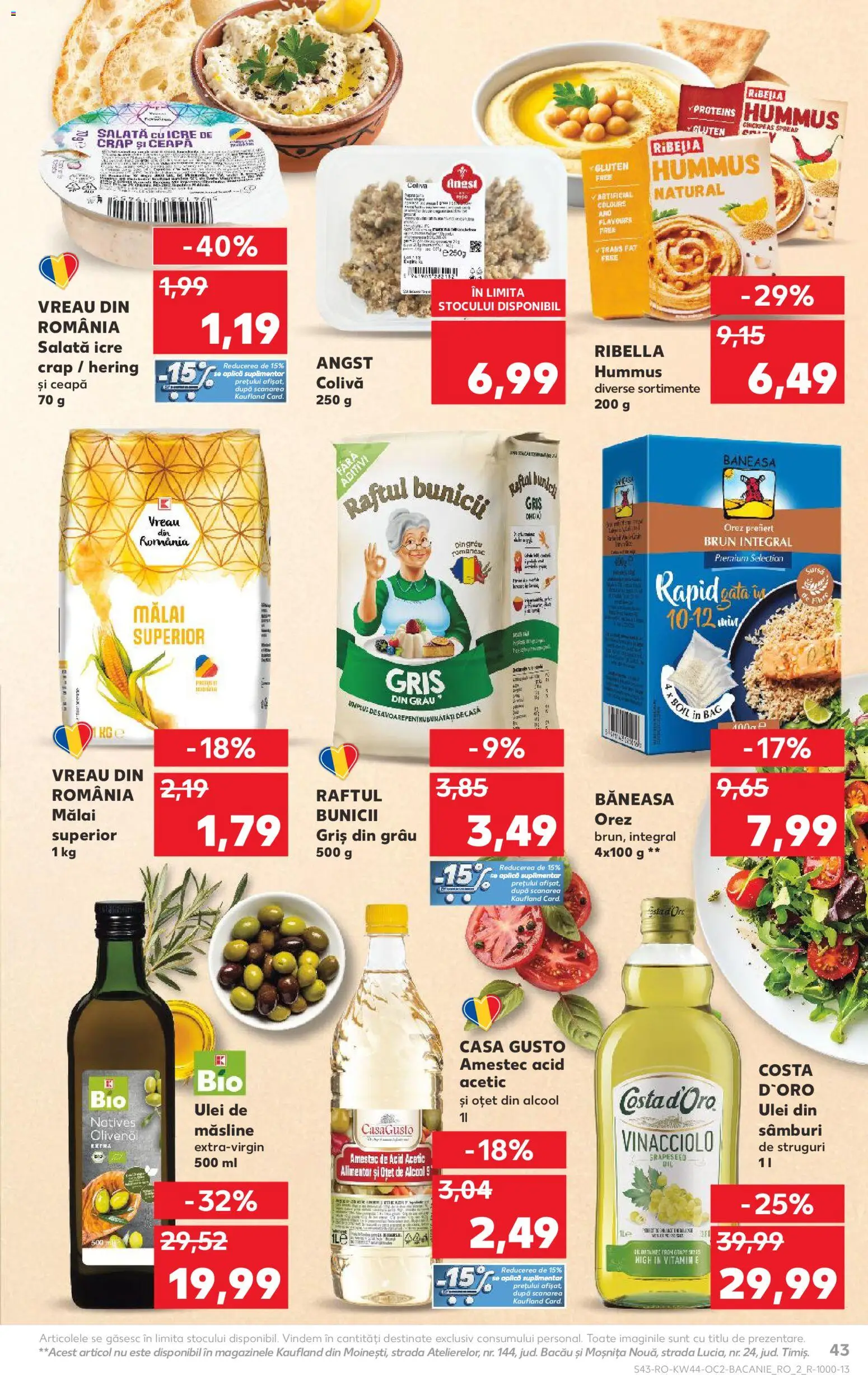 Kaufland RO akciós ujság - amely érvényes a következő dátumtól: 29.10.2025 | Oldal: 43 | Termékek: Hering, Saláta