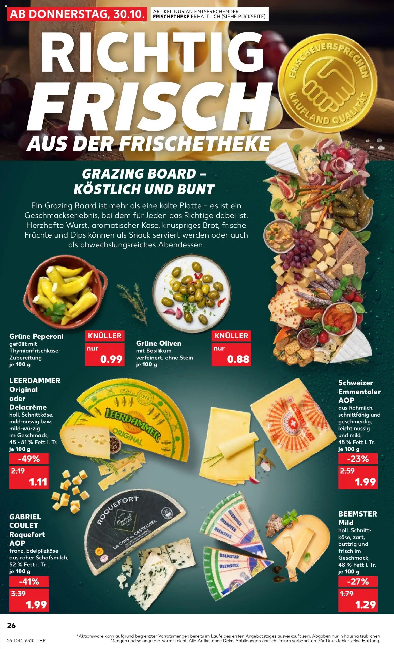 Kaufland prospekt Köln	 – gültig ab 30.10.2025 | Seite: 26 | Produkte: Leerdammer