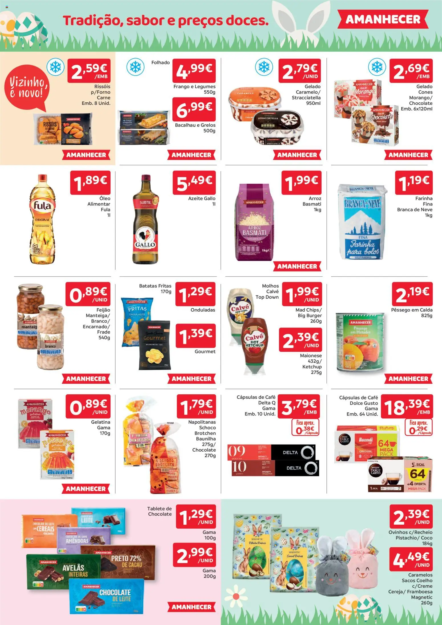 Amanhecer folheto │ válido de 19.03.2026 | Página: 3 | Produtos: Gelatina, Delta q, Óleo, Batatas fritas