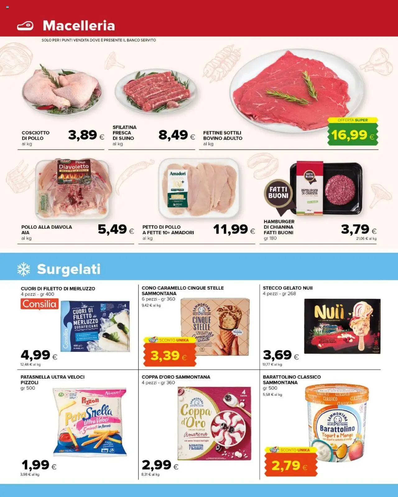 Volantino Tigre del 05.08.2025 | Pagina: 4 | Prodotti: Petto di Pollo, Pasta, Amarena, Hamburger