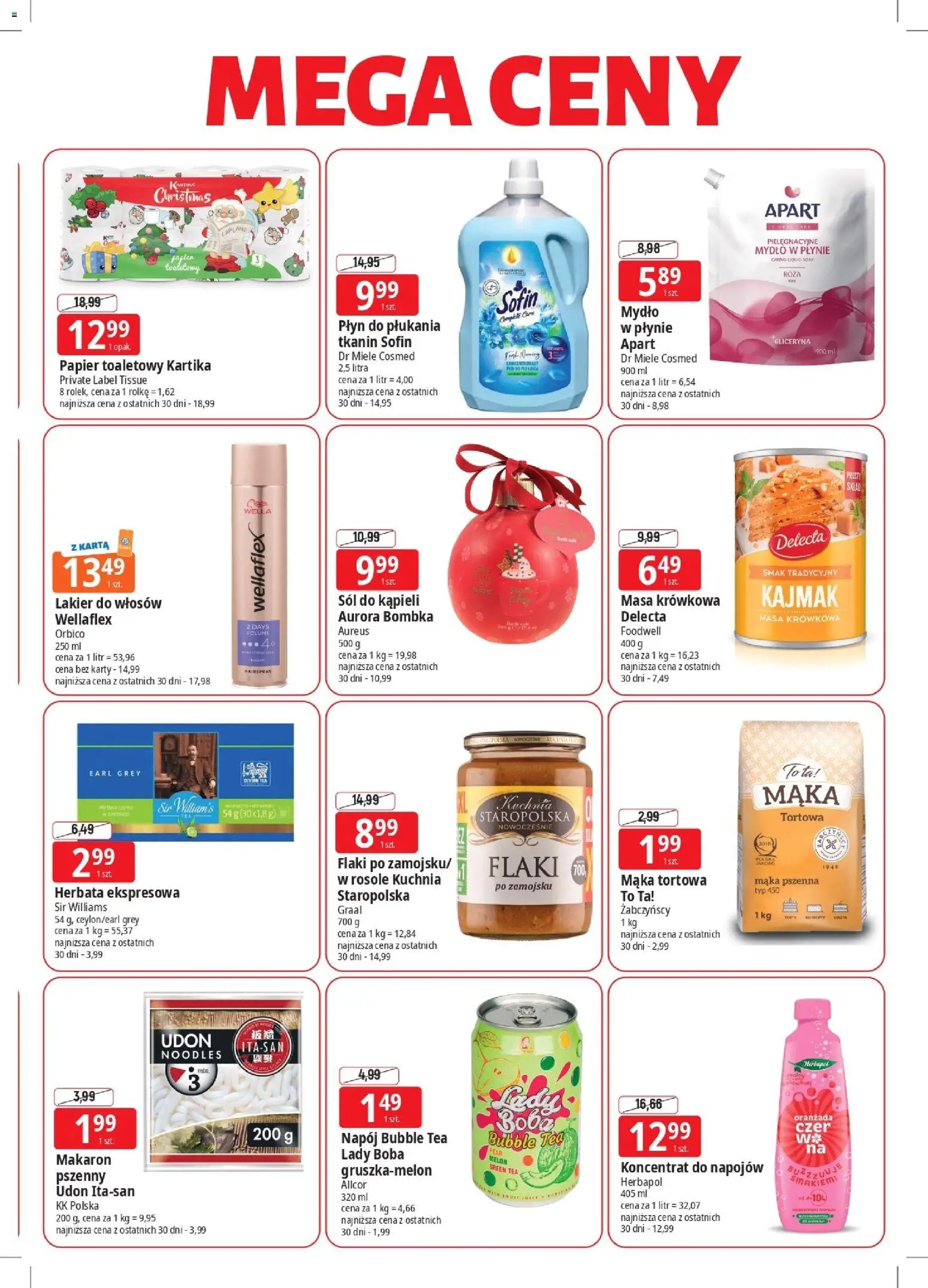 E.Leclerc Gazetka - Elbląg od 08.12.2025 | Strona: 3 | Produkty: Papier toaletowy, Flaki, Mydło, Sól