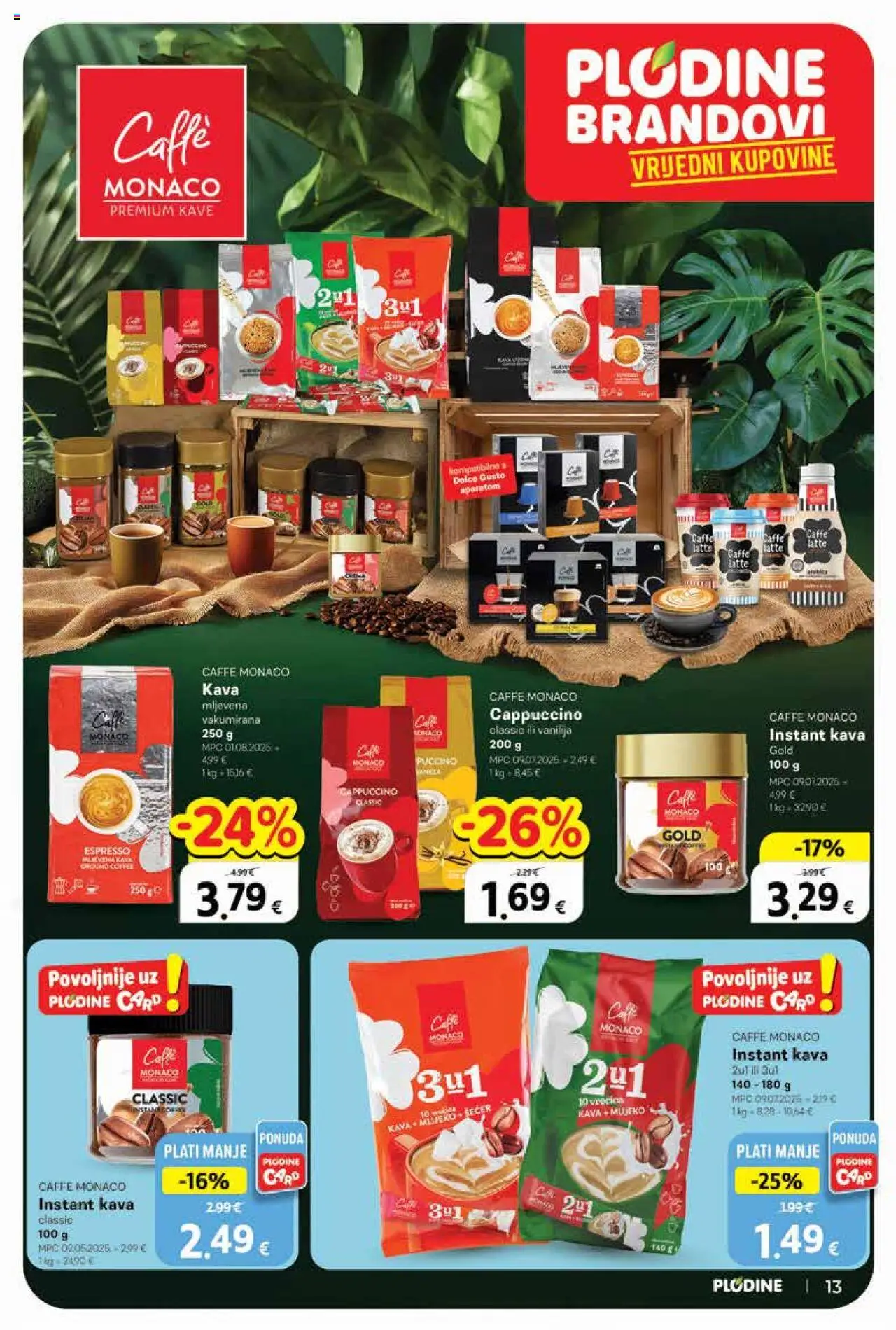 Plodine katalog | vrijedi od 01.10.2025 | Stranica: 13 | Proizvodi: Dolce Gusto, Kava, Cappuccino