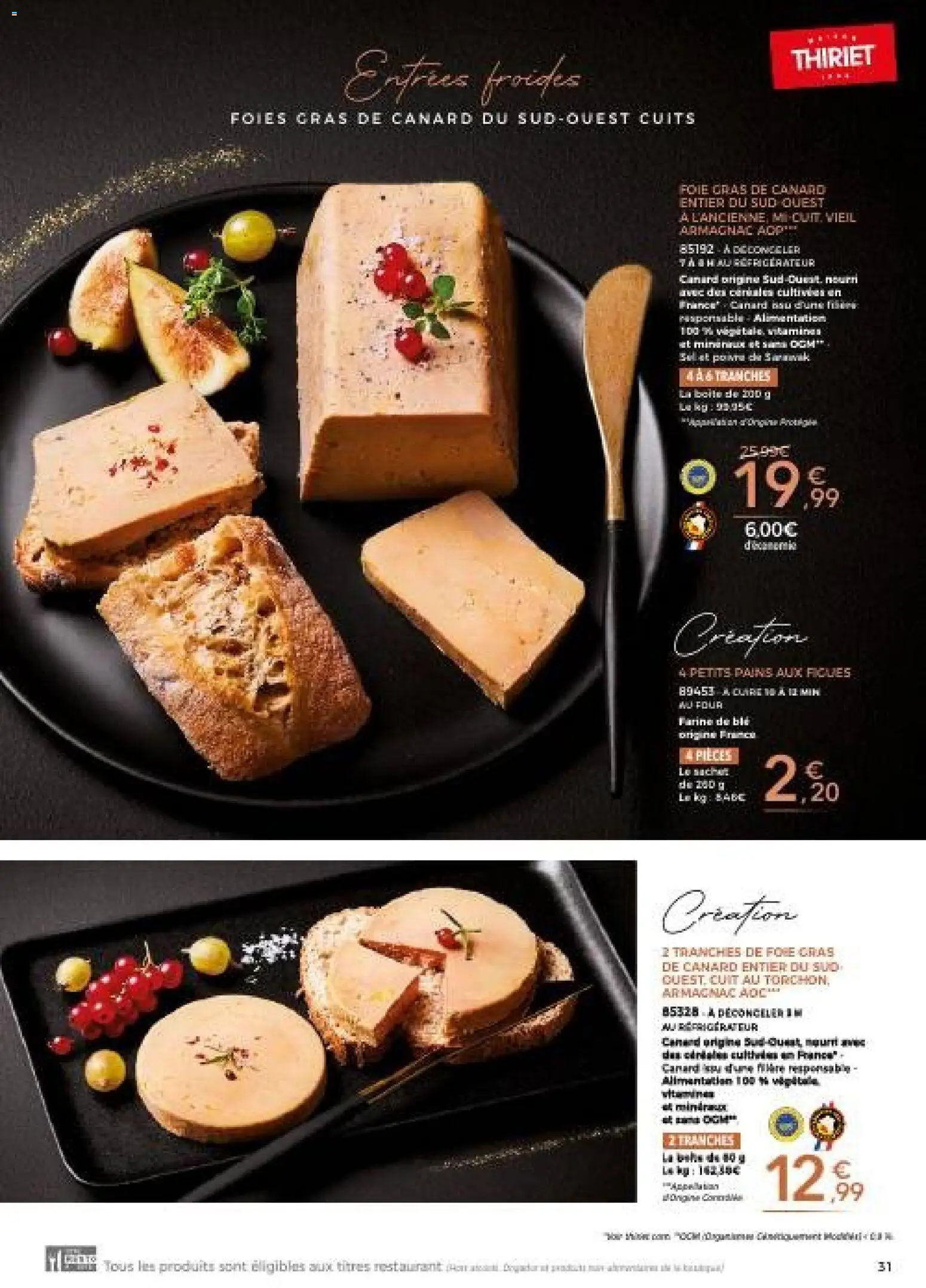 {H1} | Page: 31 | Produits: Farine de ble, Réfrigérateur, Four, Gras de canard entier