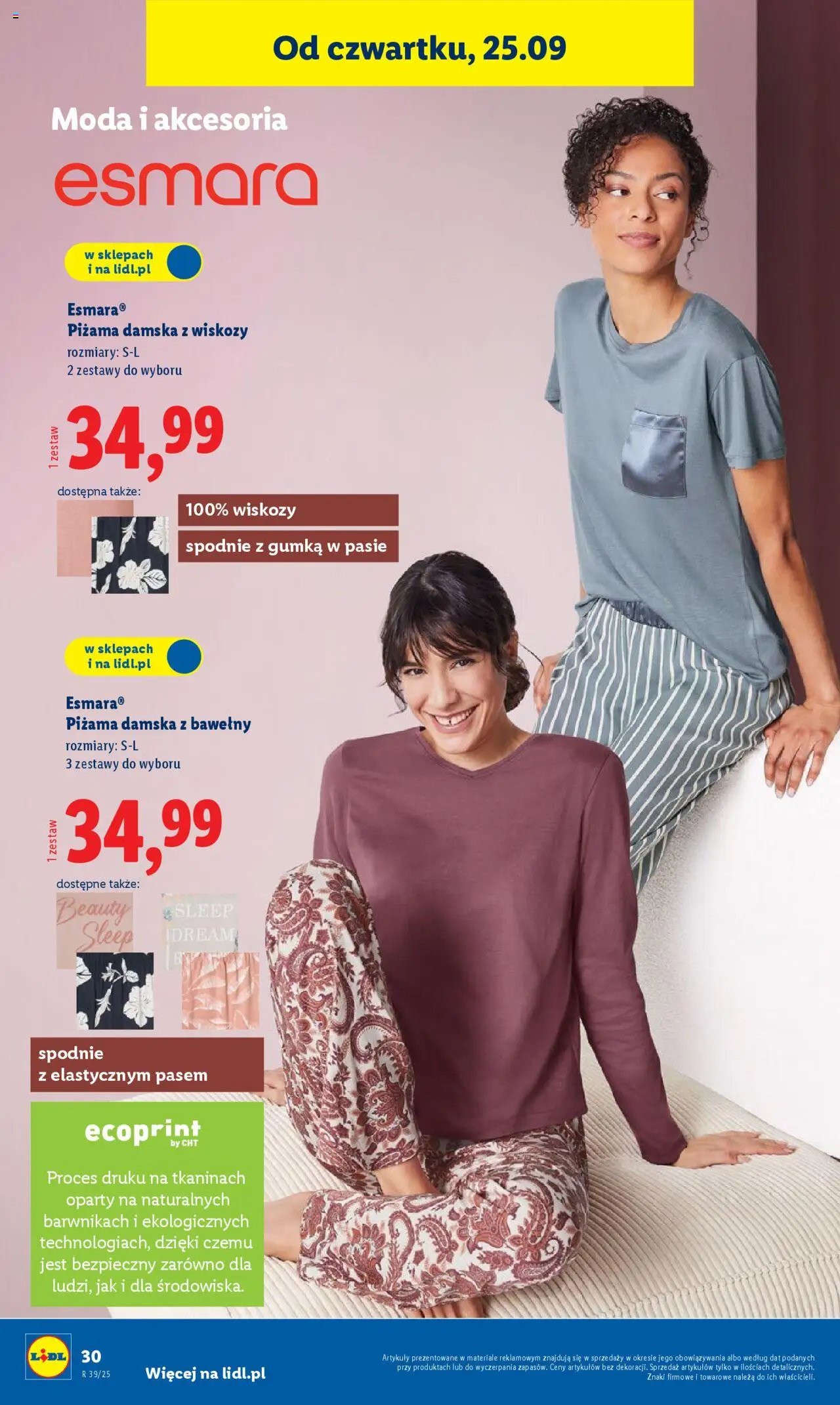 Lidl Katalog od 22.09.2025 | Strona: 36 | Produkty: Spodnie, Piżama