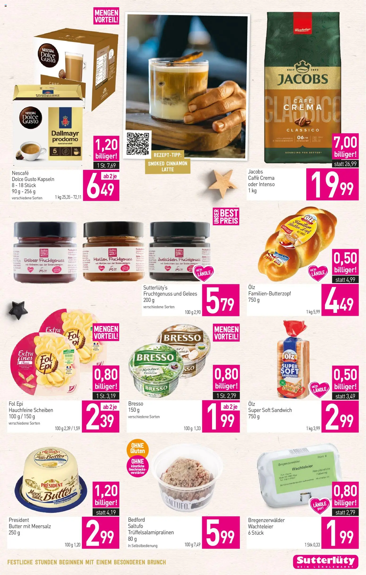 Sutterlüty Flugblatt gültig ab 22.12.2025 | Seite: 3 | Produkte: Butter