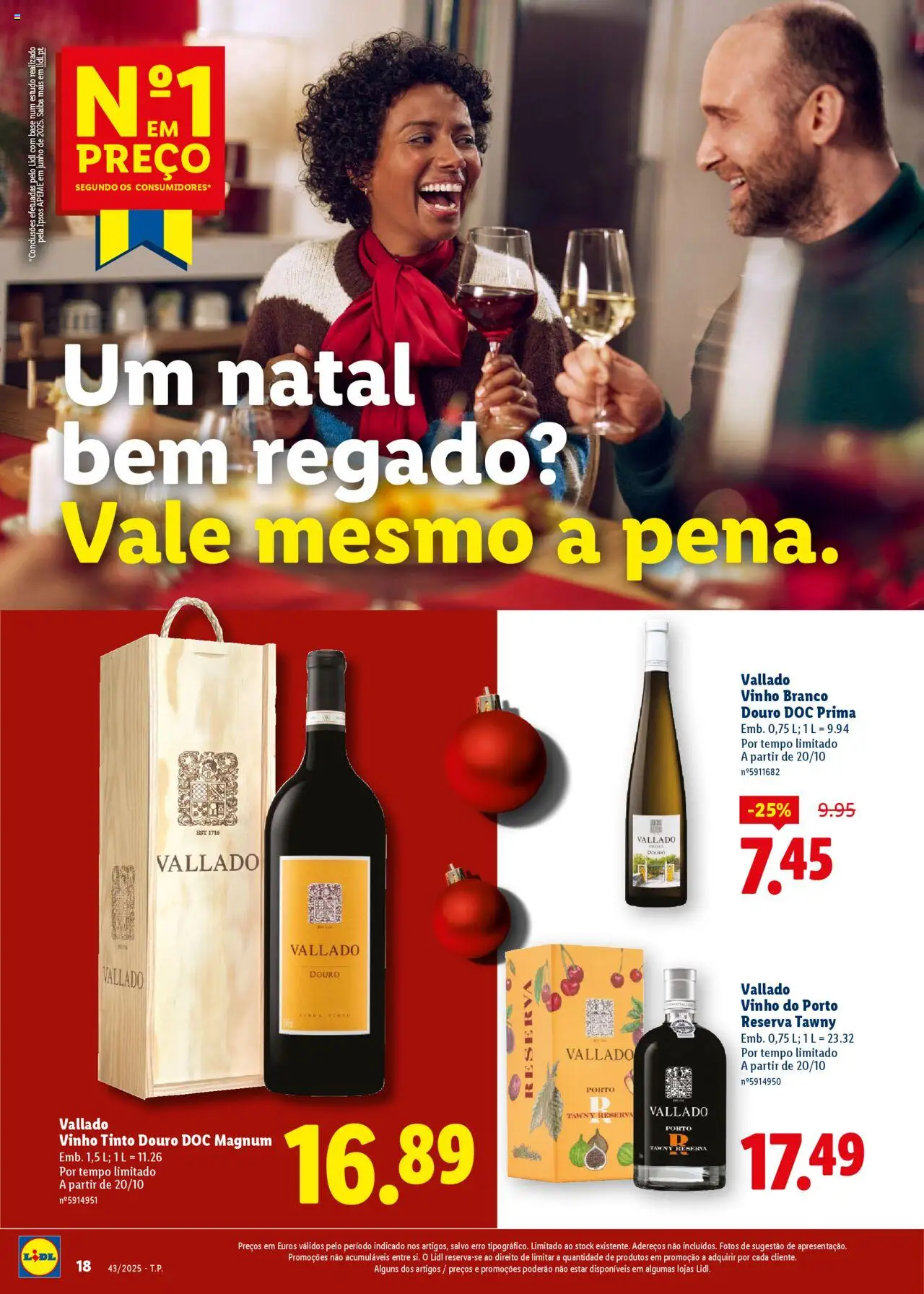 Lidl Natal │ válido de 17.10.2025 | Página: 18 | Produtos: Base, Vinho, Vinho tinto