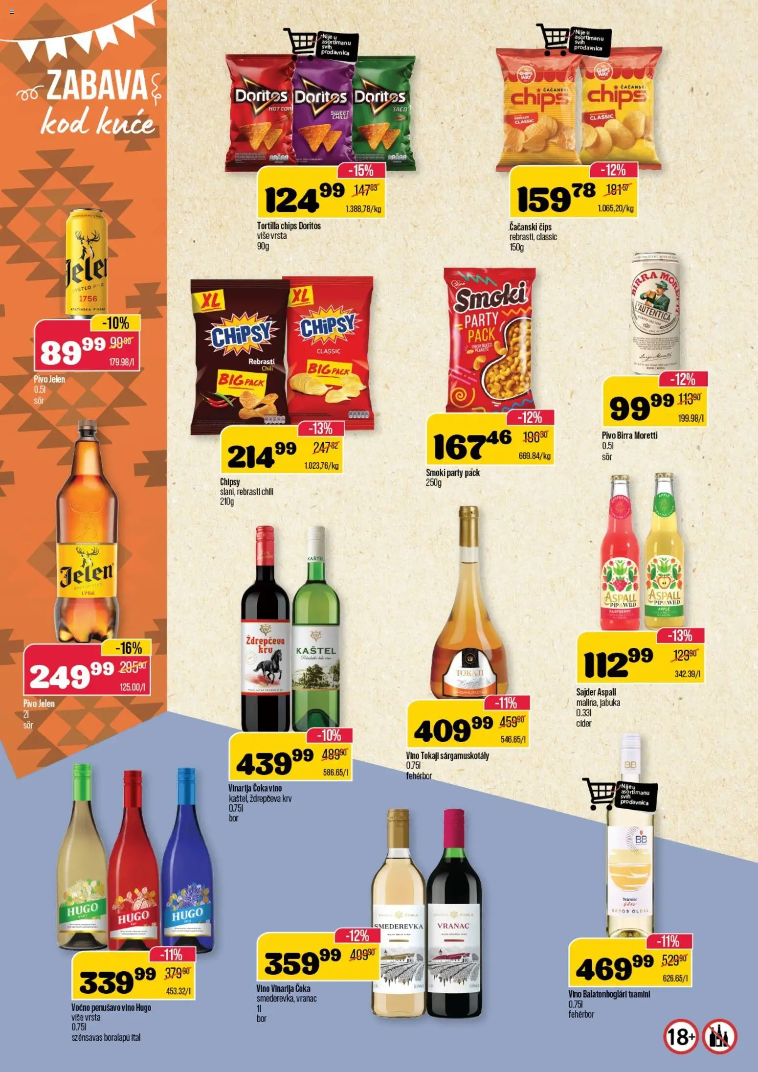 Senta Promet katalog - važi od 05.11.2025 | Strana: 12 | Proizvode: Smoki, Birra Moretti, Doritos, Vino